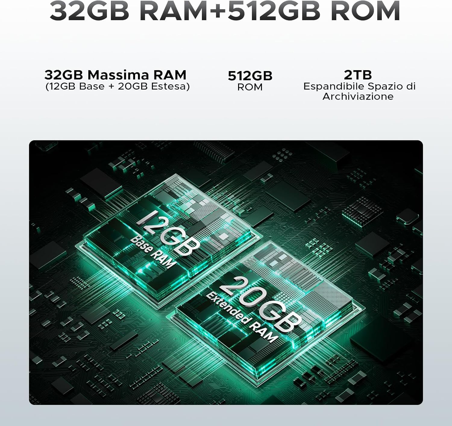 Doogee S Cyber Pro (NFC - 6.6'' - 512 Go, 12 Go RAM - 10 800 mAh) Argent