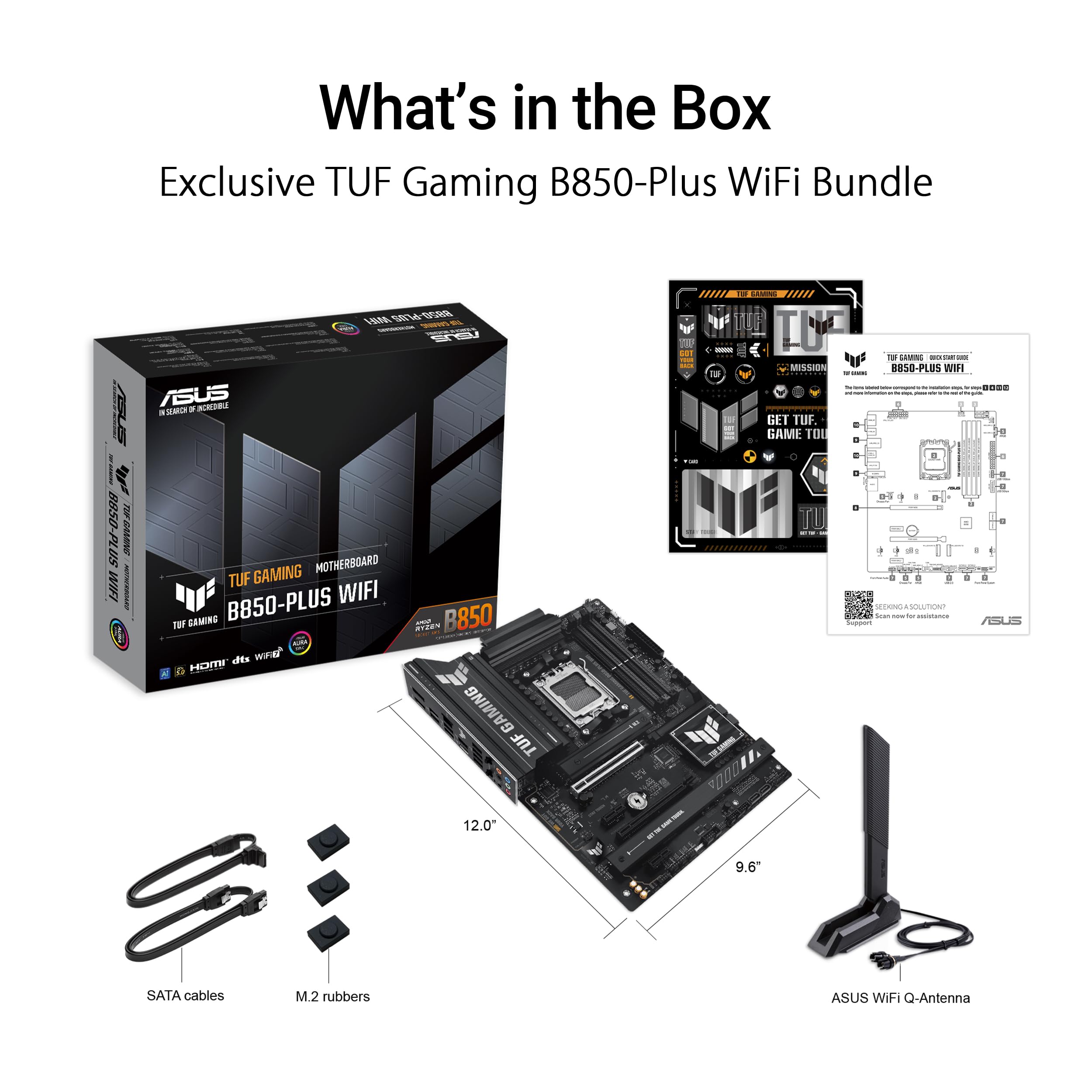 ASUS TUF GAMING B850-PLUS WIFI AM5 DDR5 ATX MB 1xHDMI 1xDP 3xM.2 4xSATA