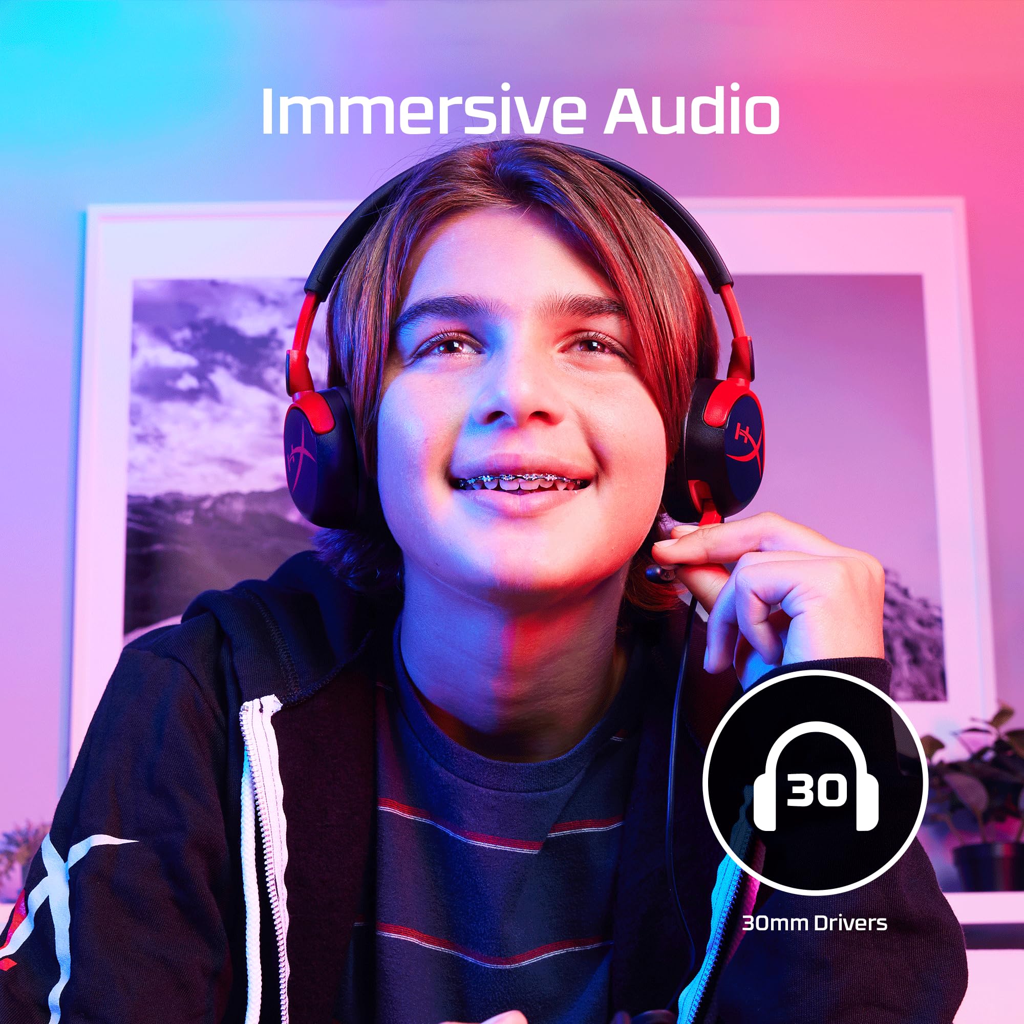 Casque sans fil HyperX Cloud Mini avec microphone, multicolore
