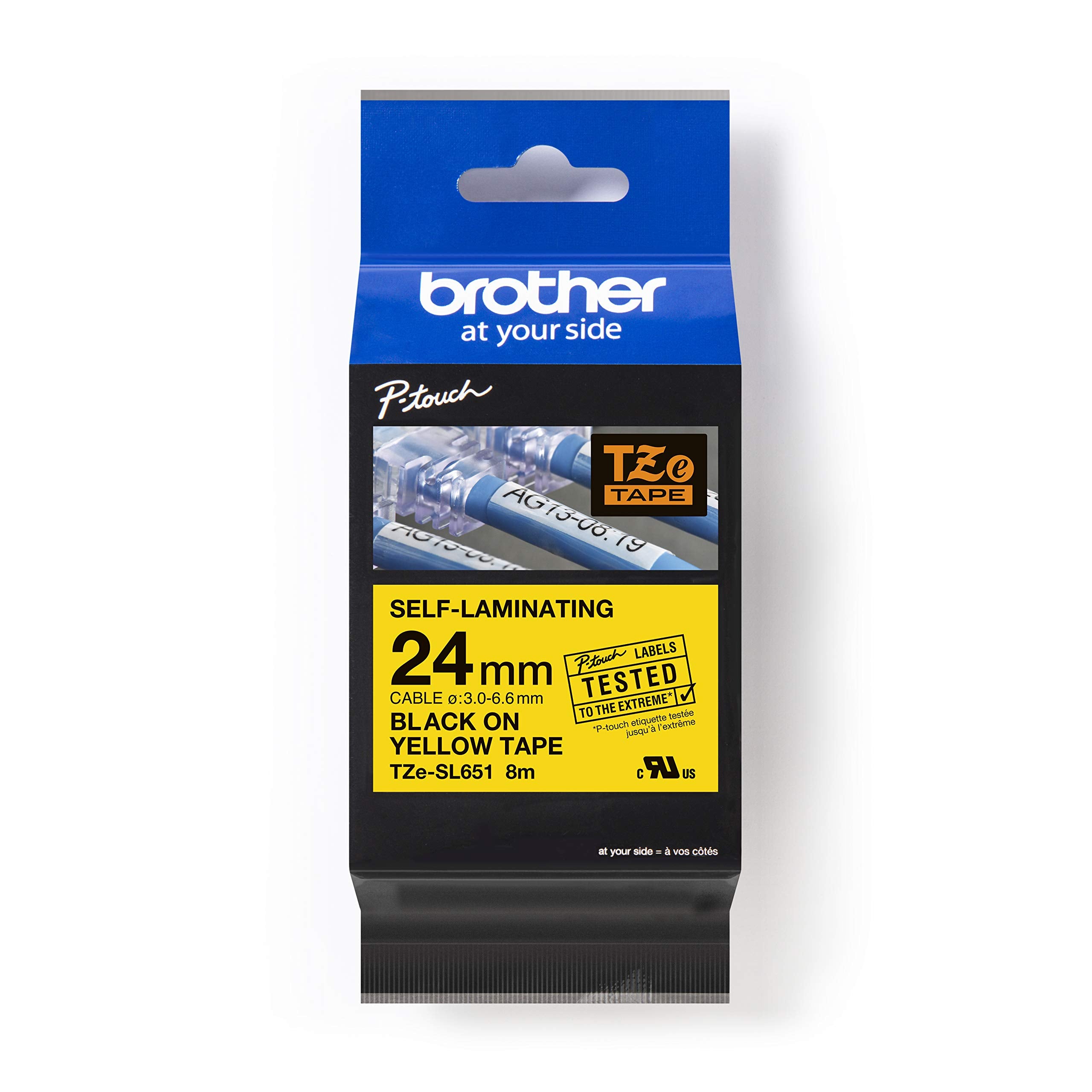 BROTHER TZeSL651 tape Black on Yellow 24mm
