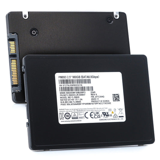 Samsung PM893 960GB 2.5" SSD SATA 6G Read Intensive DWPD 1 MZ7L3960HCJR-00A07