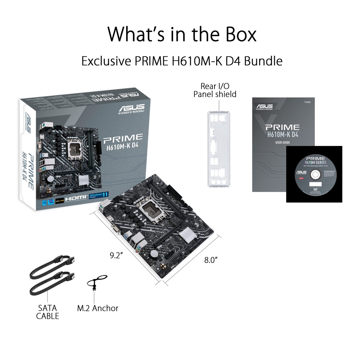 ASUS PRIME H610M-K D4 LGA1700 DDR4 mATX MB