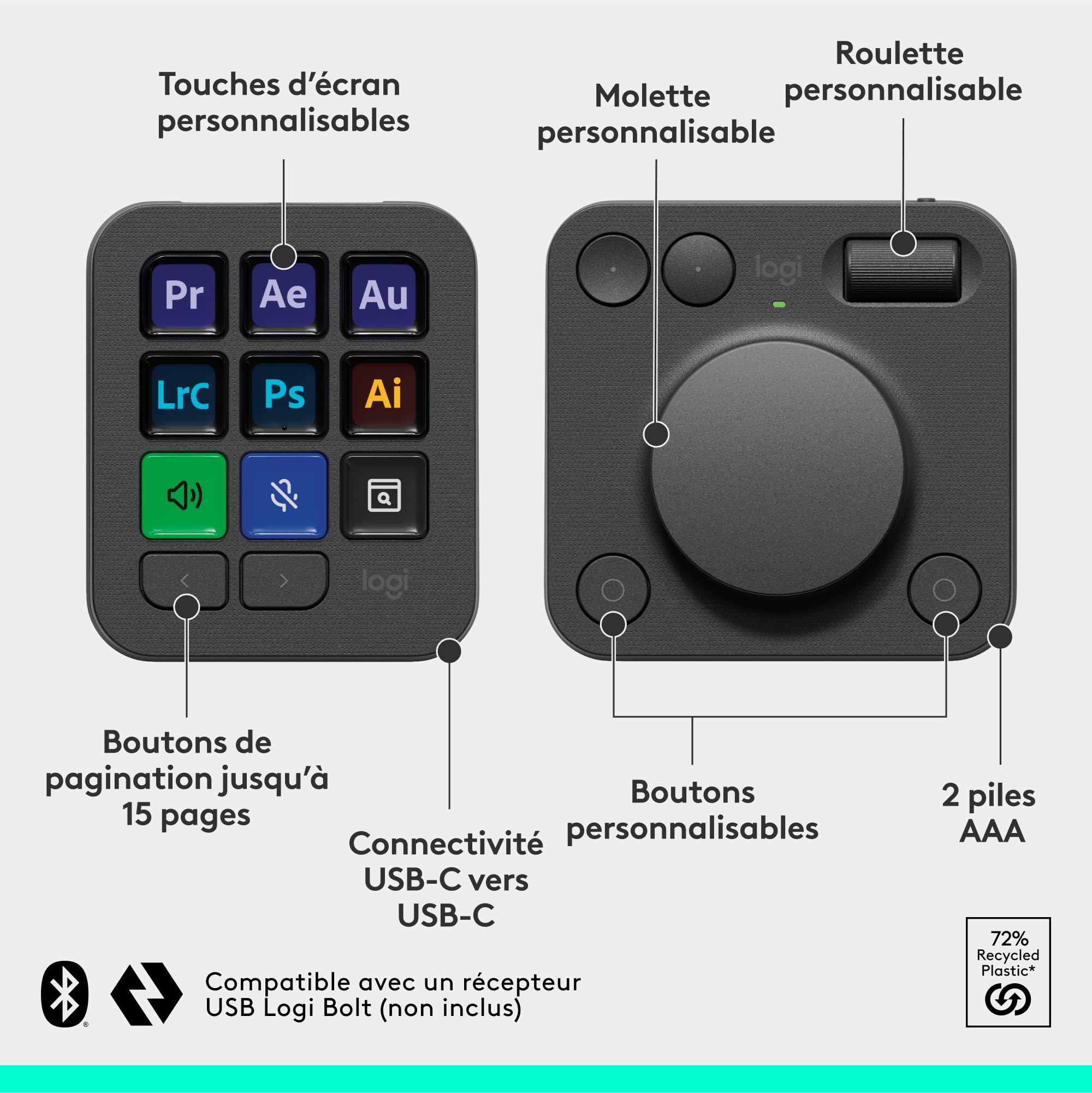 Logitech MX Creative Console-GRAPHITE-EM