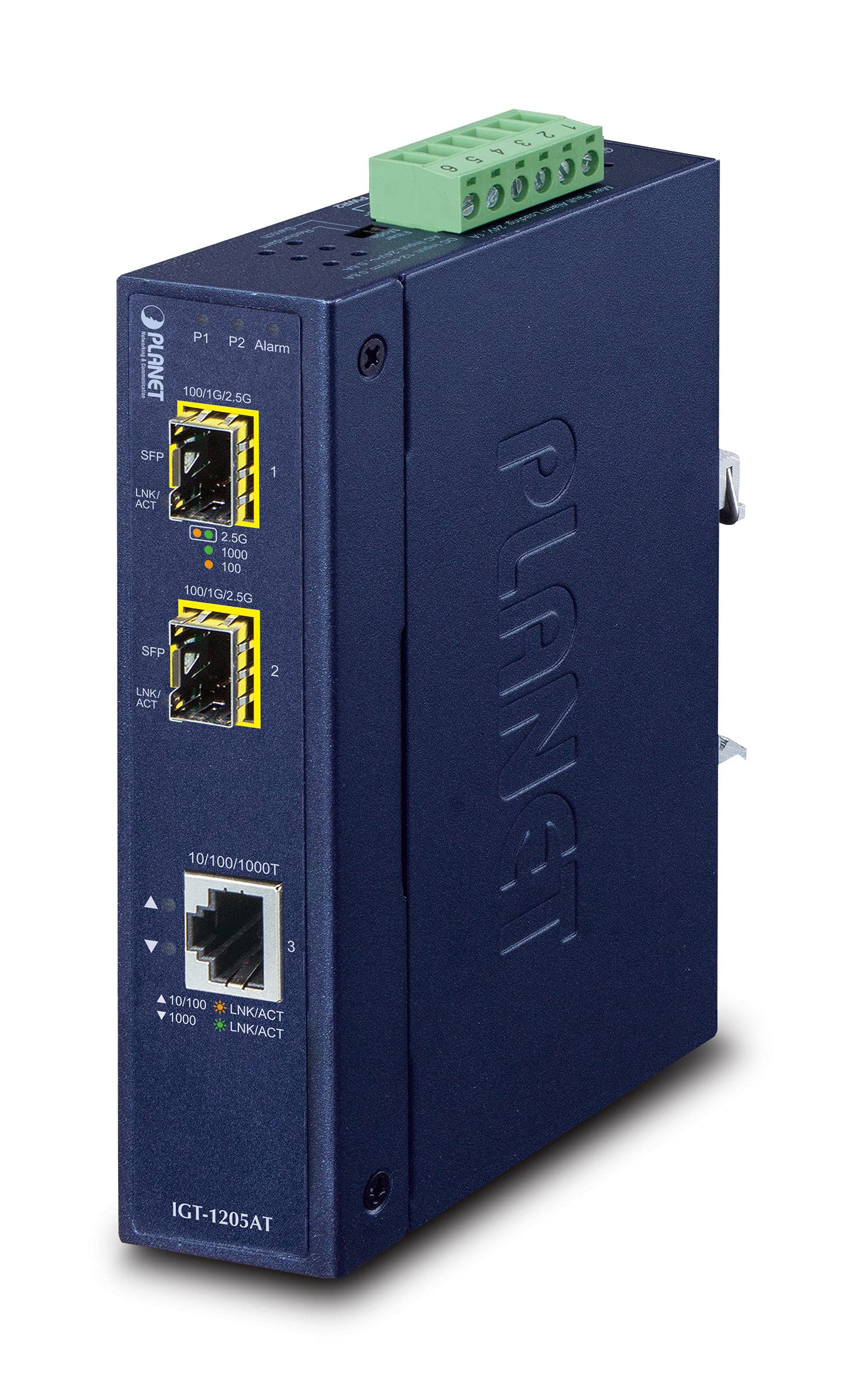PLANET IGT-1205AT convertisseur de support réseau 1000 Mbit/s Bleu