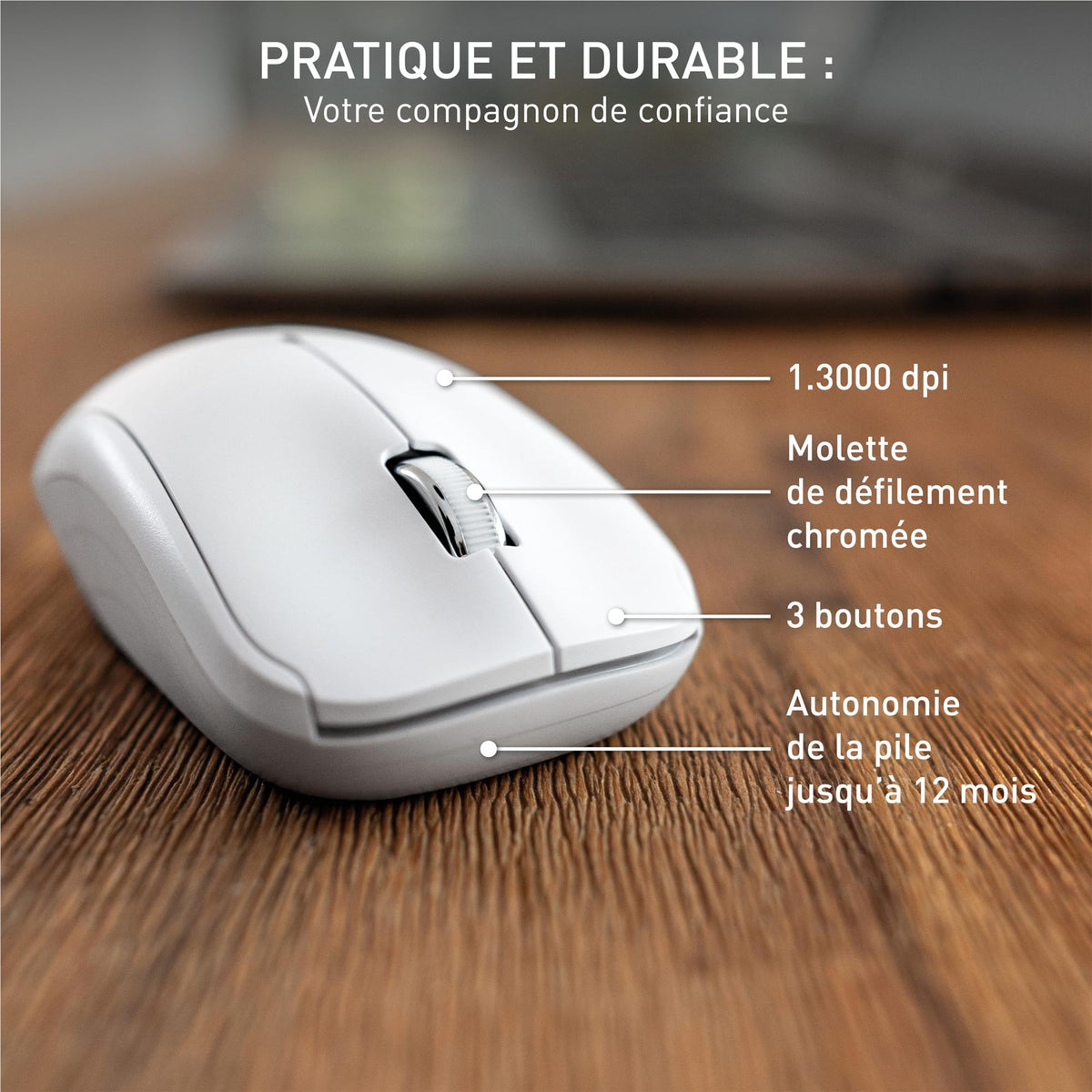 CHERRY Souris MW 2200 sans fil blanche