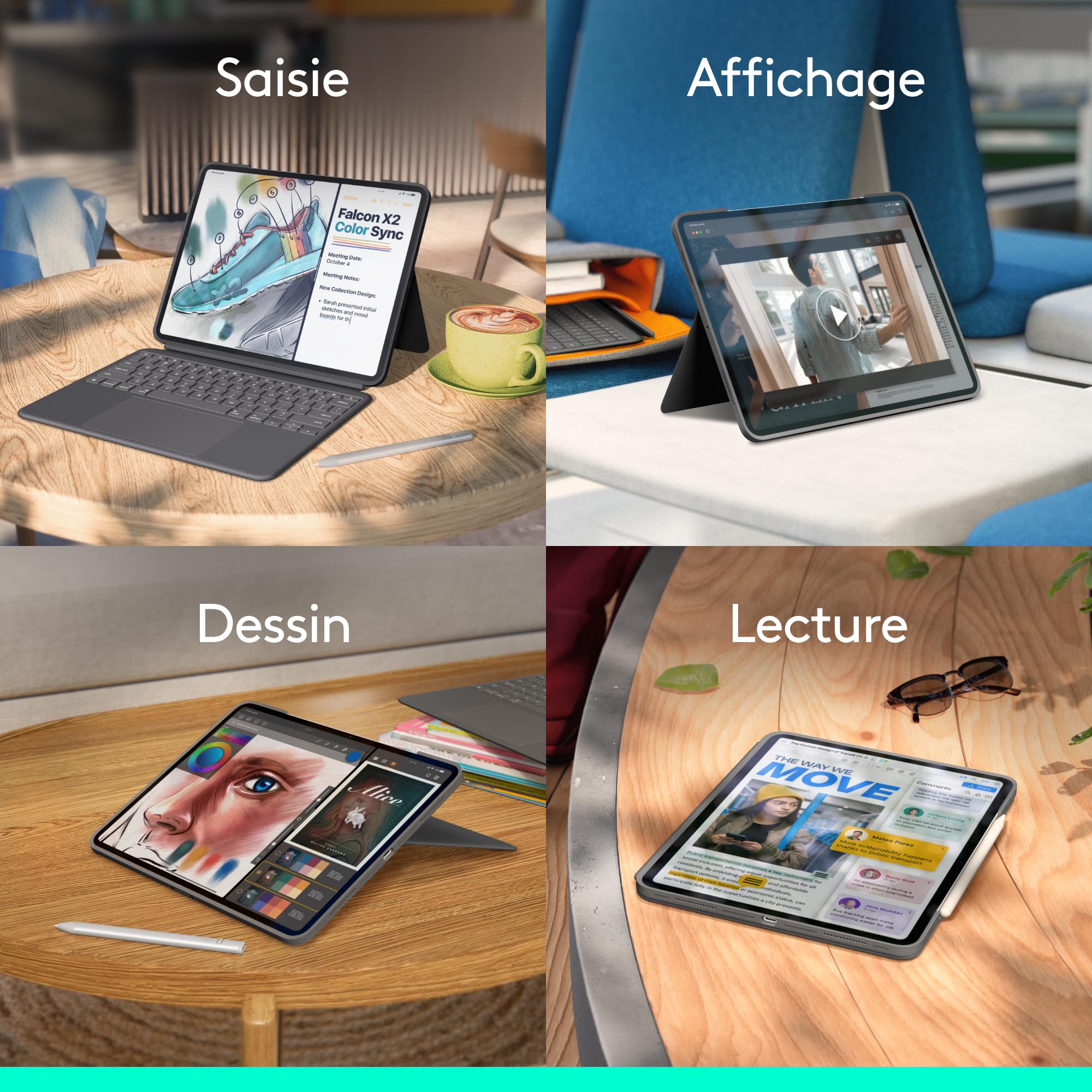 LOGITECH Combo Touch for iPad Pro 13p M4 GRAPHITE (FRA)