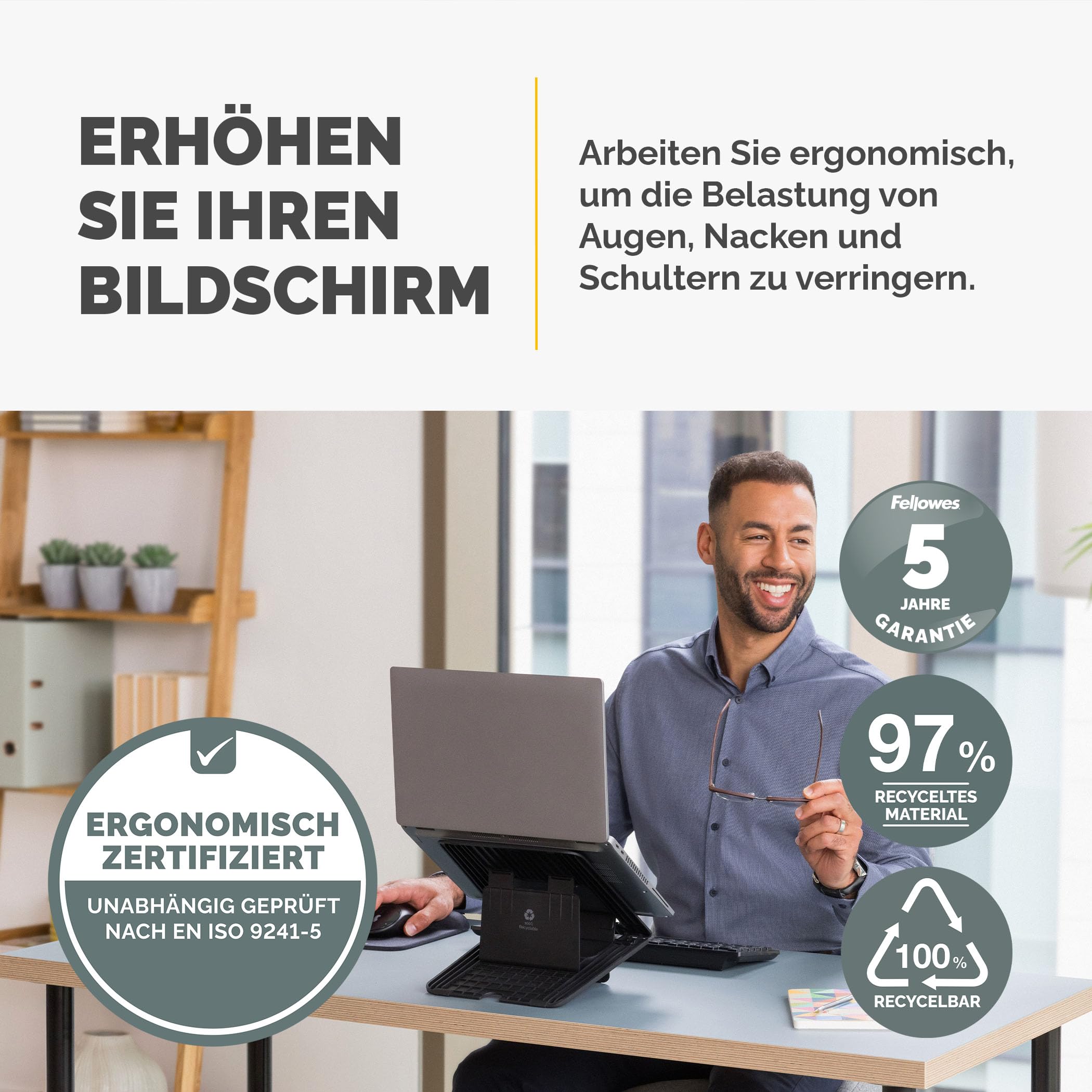 FELLOWES Breyta Laptop Stand Black