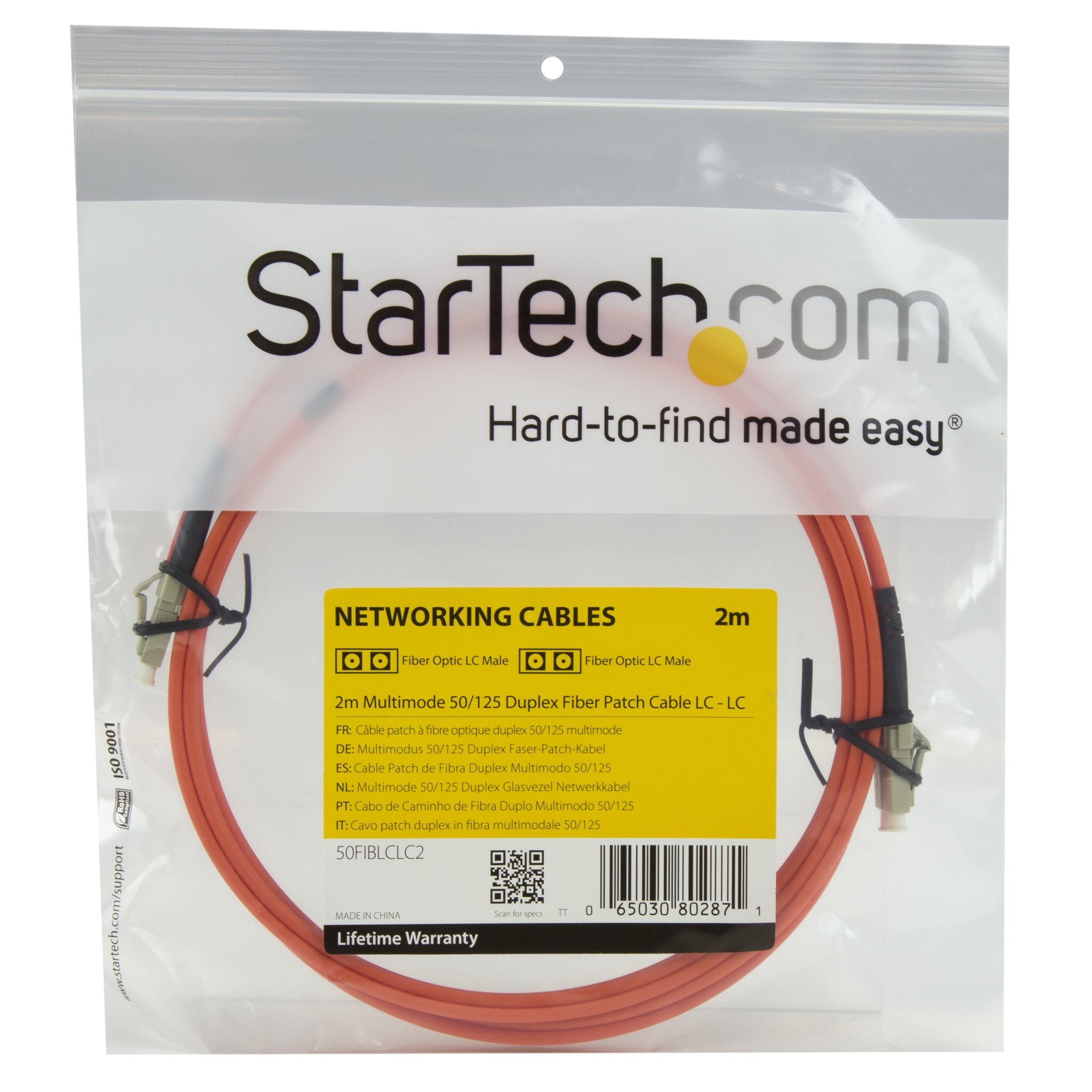2m Multimode Fiber Patch Cable LC - LC