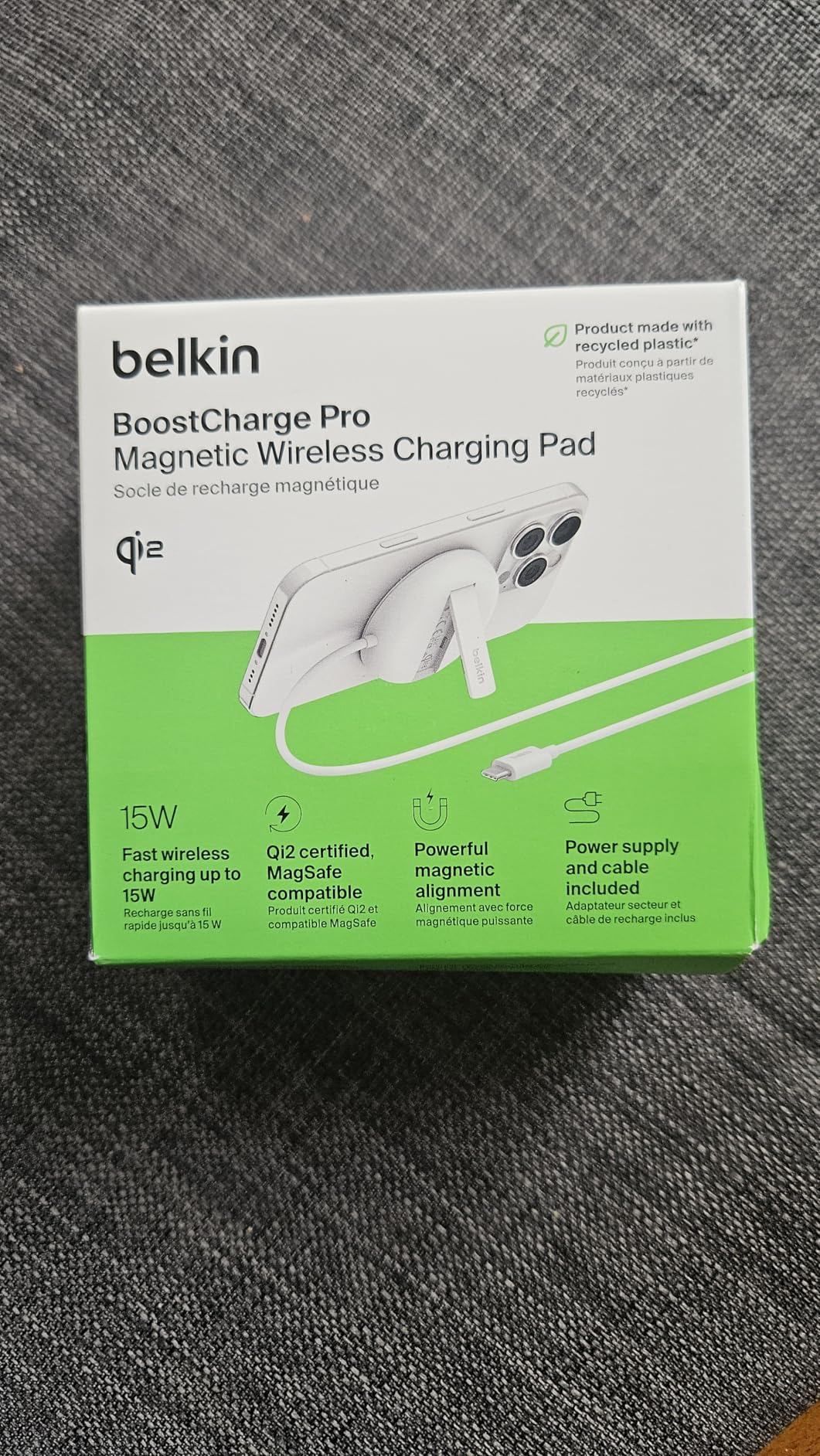 BELKIN BOOST CHARGE Qi2 15w Magnetic Pad White