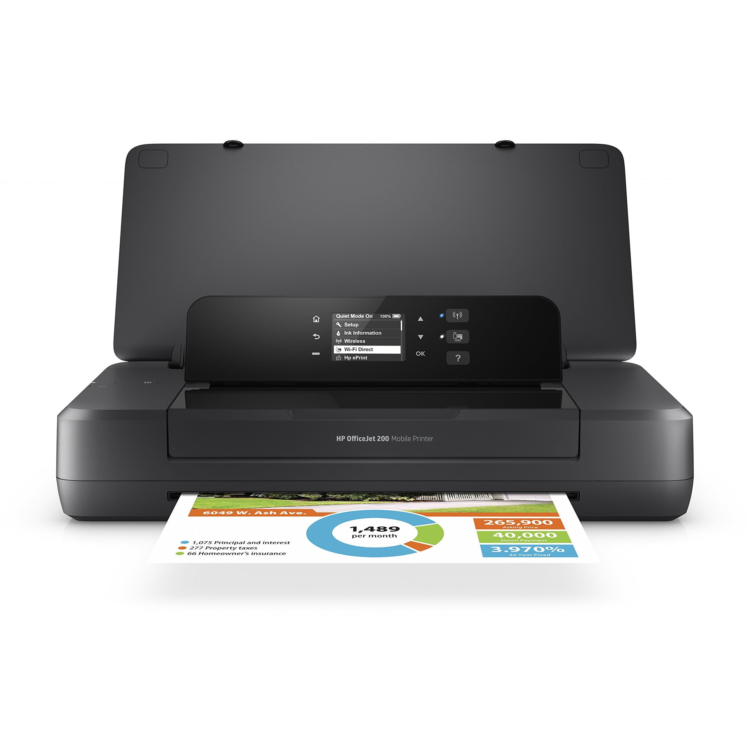 HP Officejet 200 Mobile Printer Printer colour inkjet A4 1200x1200dpi 20ppm mono 19ppm colour 50sheets USB Wi-Fi