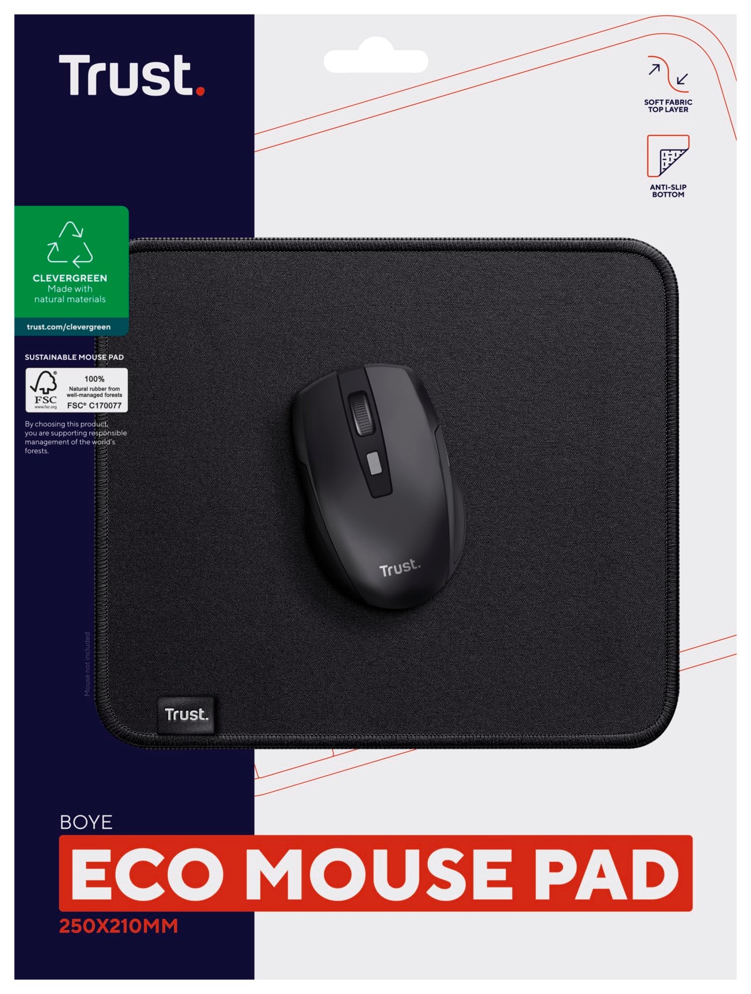 TRUST Tapis de souris BOYE ECO - Black