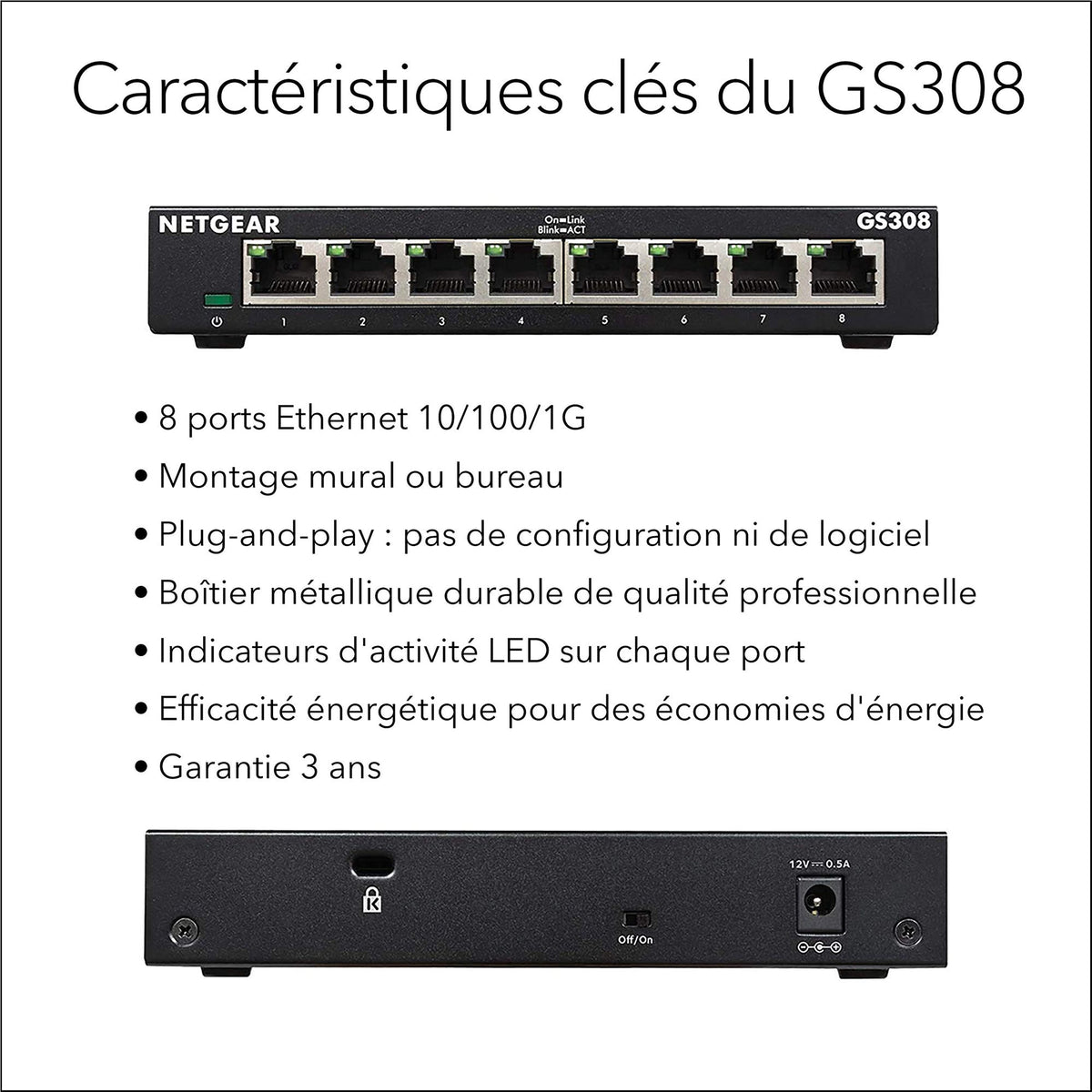 8Pt Gige Unmanaged Sw 300-Series