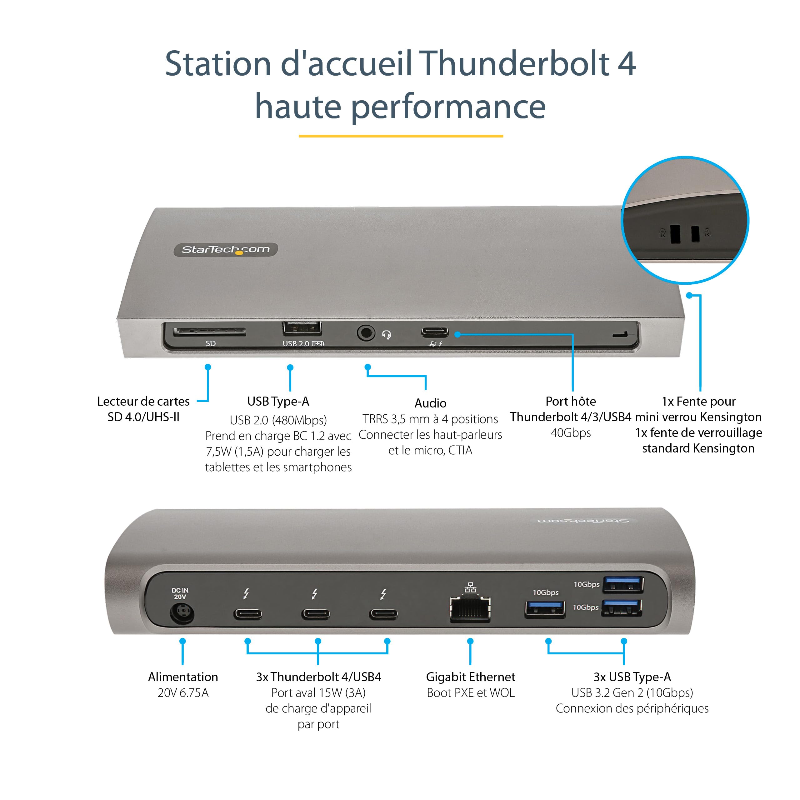 Thunderbolt 4 Dock 96W 2x4K 60Hz/1x8K