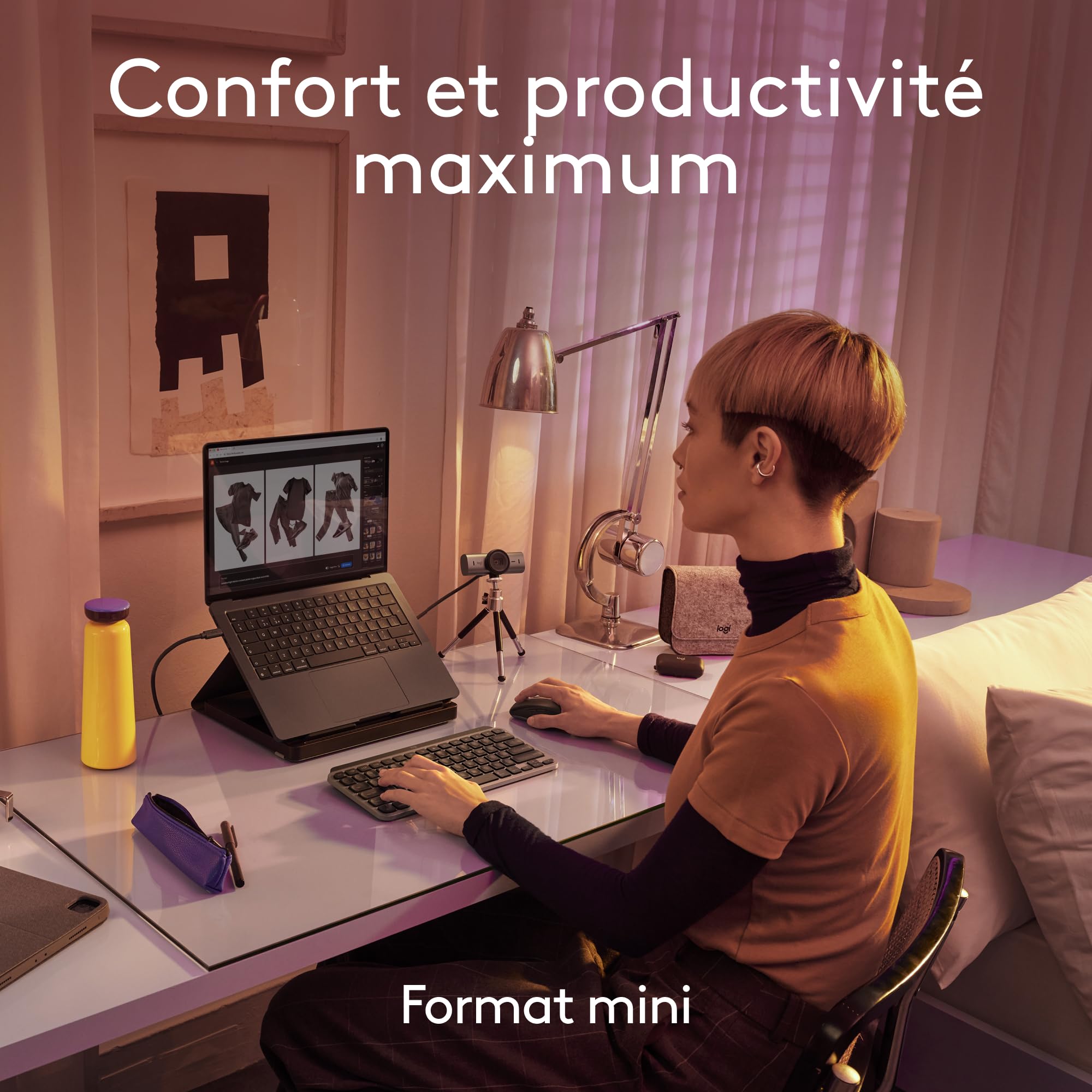 LOGITECH MX Keys Mini For Mac Minimalist Wireless Illuminated Keyboard Space Grey (FR)