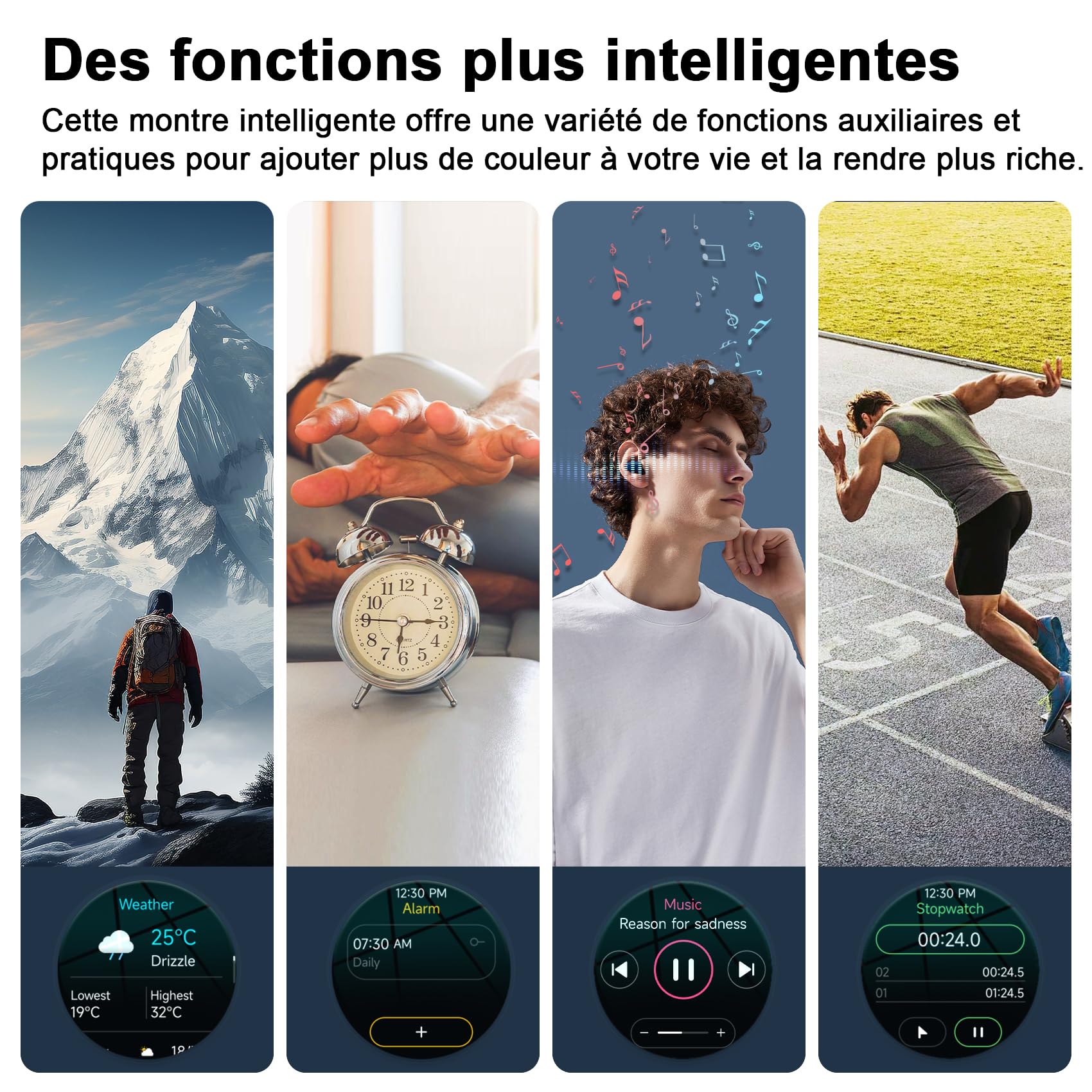 Blackview W50 (Montre Connectée - 1.39'' - Microphone intégré) Noir