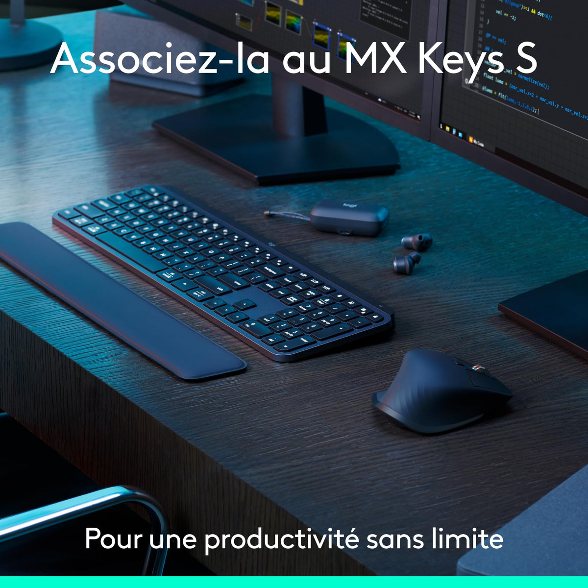 LOGITECH Master Series MX Master 3S Mouse ergonomic optical 7 buttons wireless Bluetooth 2.4 GHz Bolt USB receiver