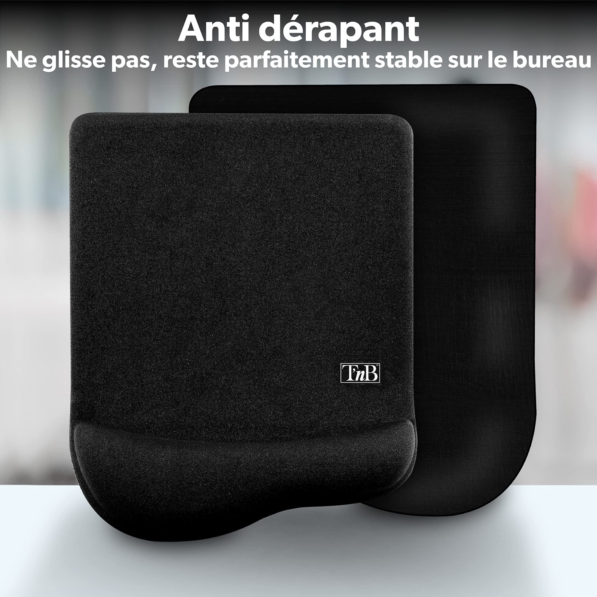 TNB ERGO-DESIGN Gel System Mouse Pad With Wrist Rest Conforms To The Shape Of The Wrist And The Palm Of The Hand
