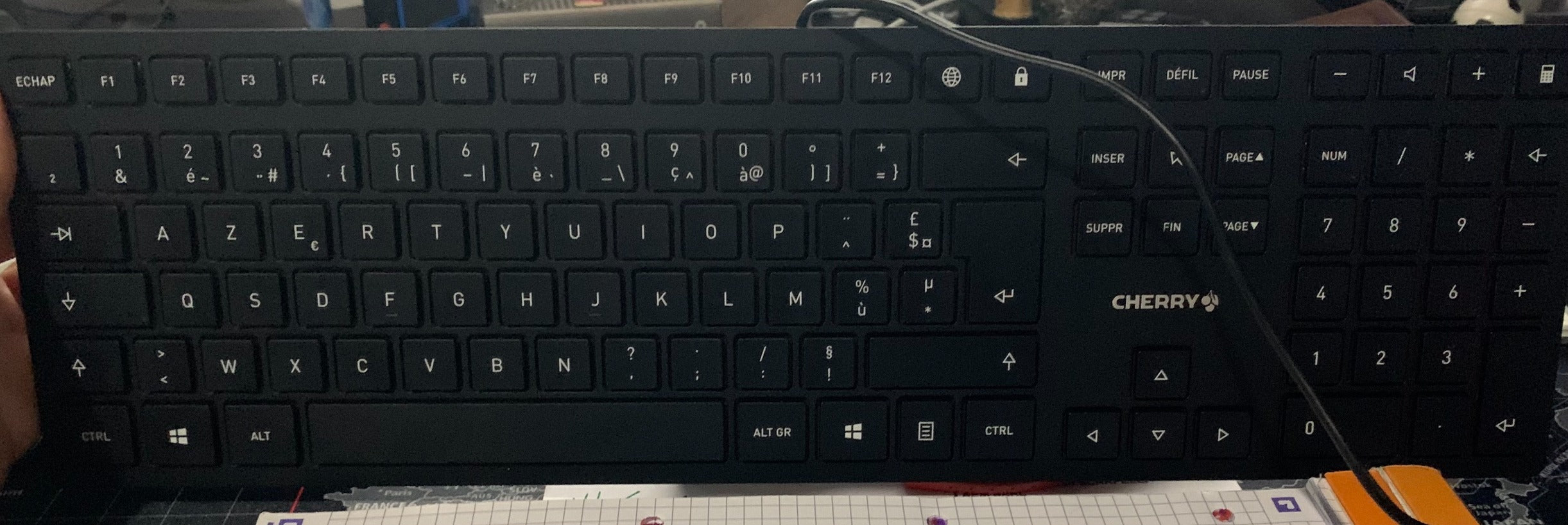 CHERRY Clavier KC 6000 SLIM USB EU noir