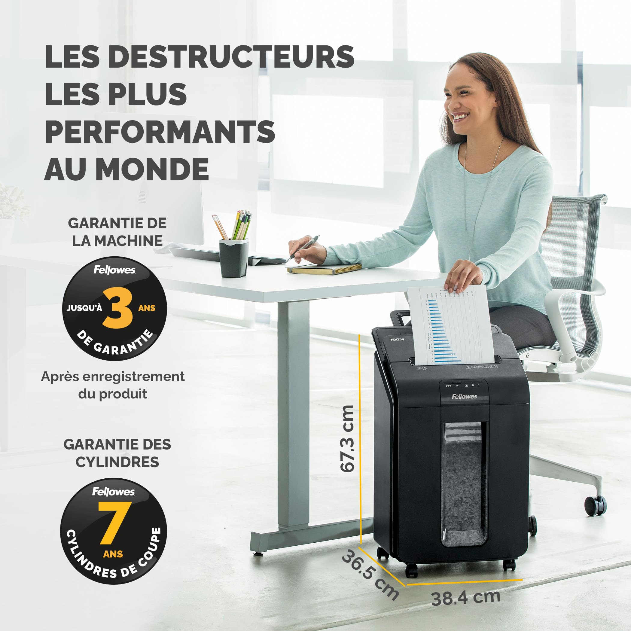 FELLOWES Destructeur automatique Haute confidentialité 100M