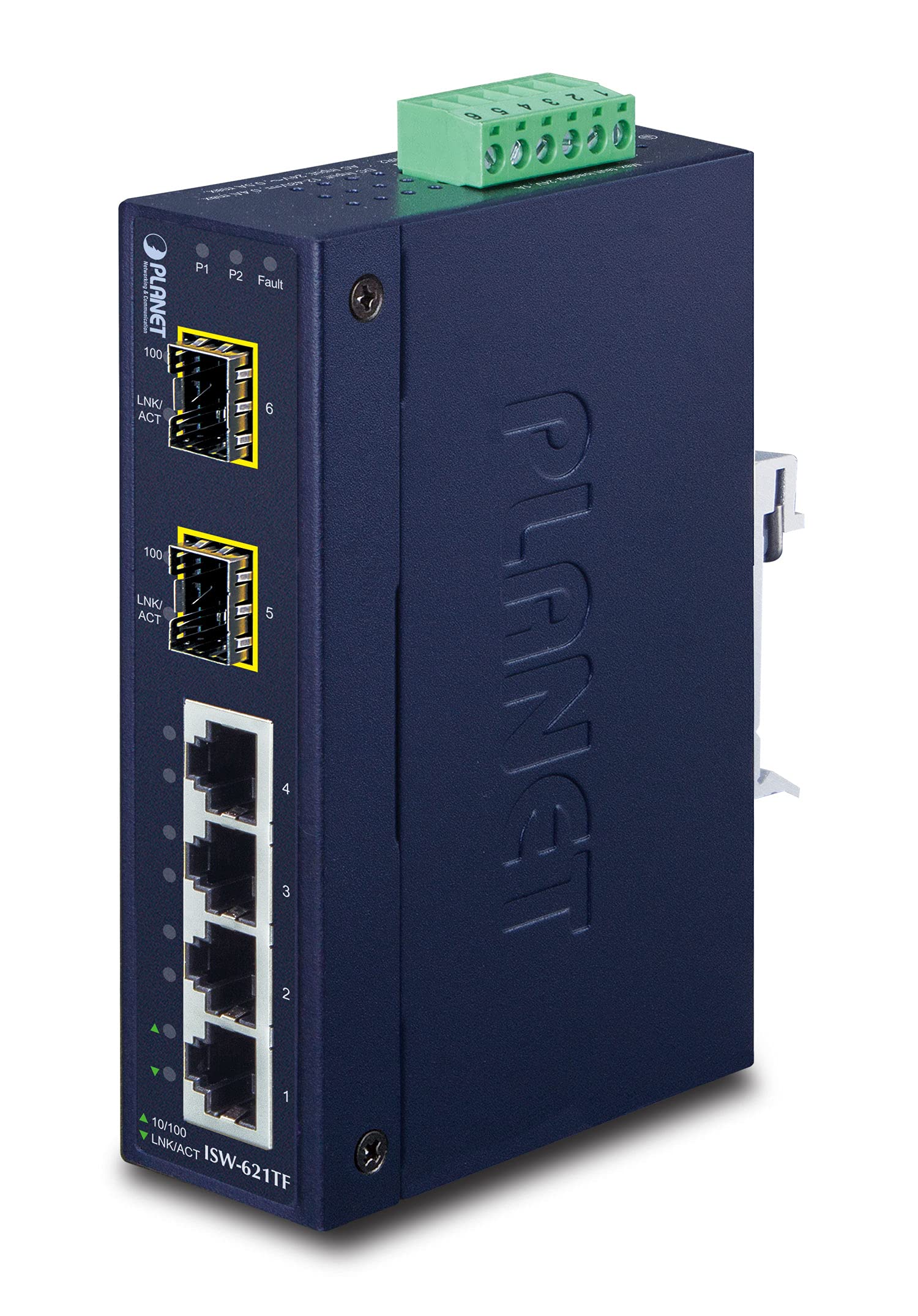 PLANET ISW-621T commutateur réseau Non-géré L2 Fast Ethernet (10/100) Bleu