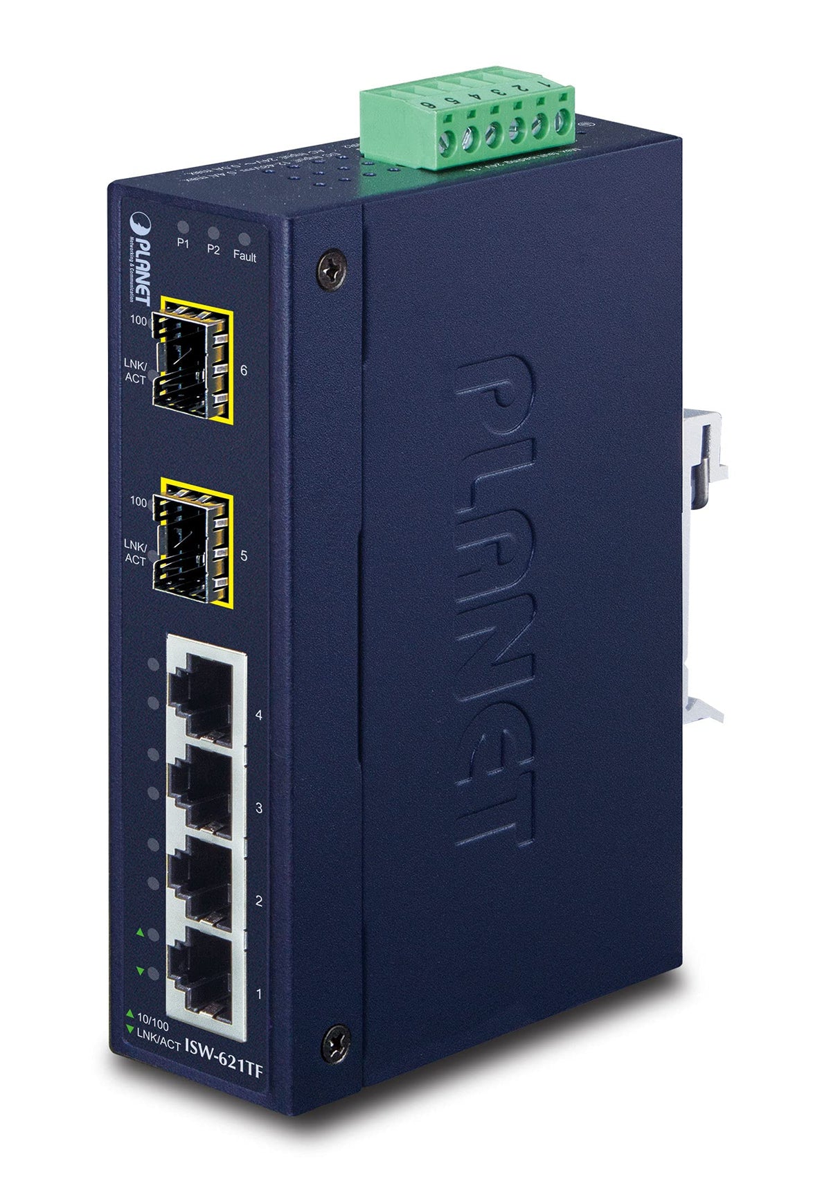 PLANET ISW-621TF commutateur réseau Non-géré L2 Fast Ethernet (10/100) Bleu