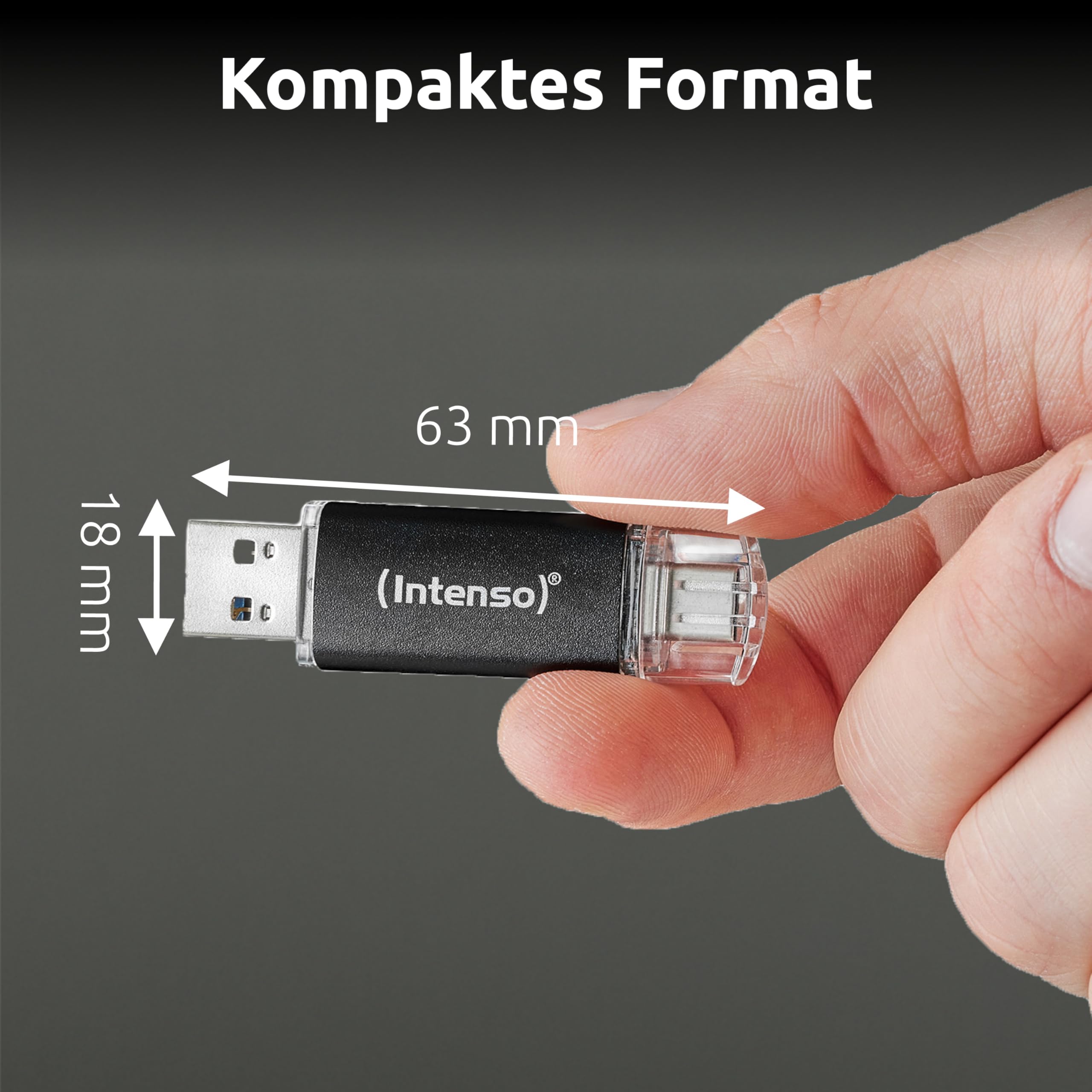 INTENSO Clé USB  3.2 Twist Line - 128 Go Type-C et Type-A