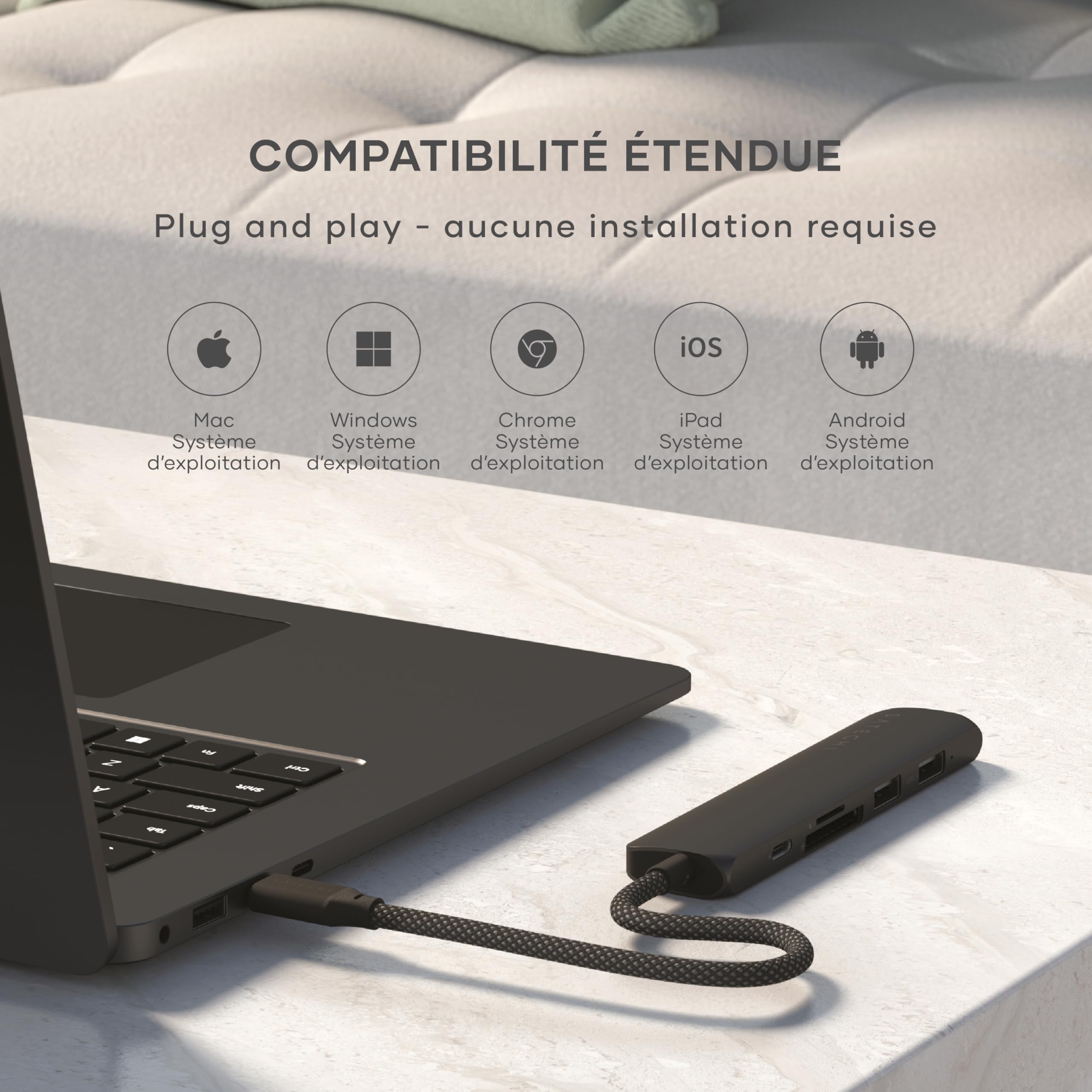 6-IN-1 USB-C MULTIPORT ADAPTER BLACK