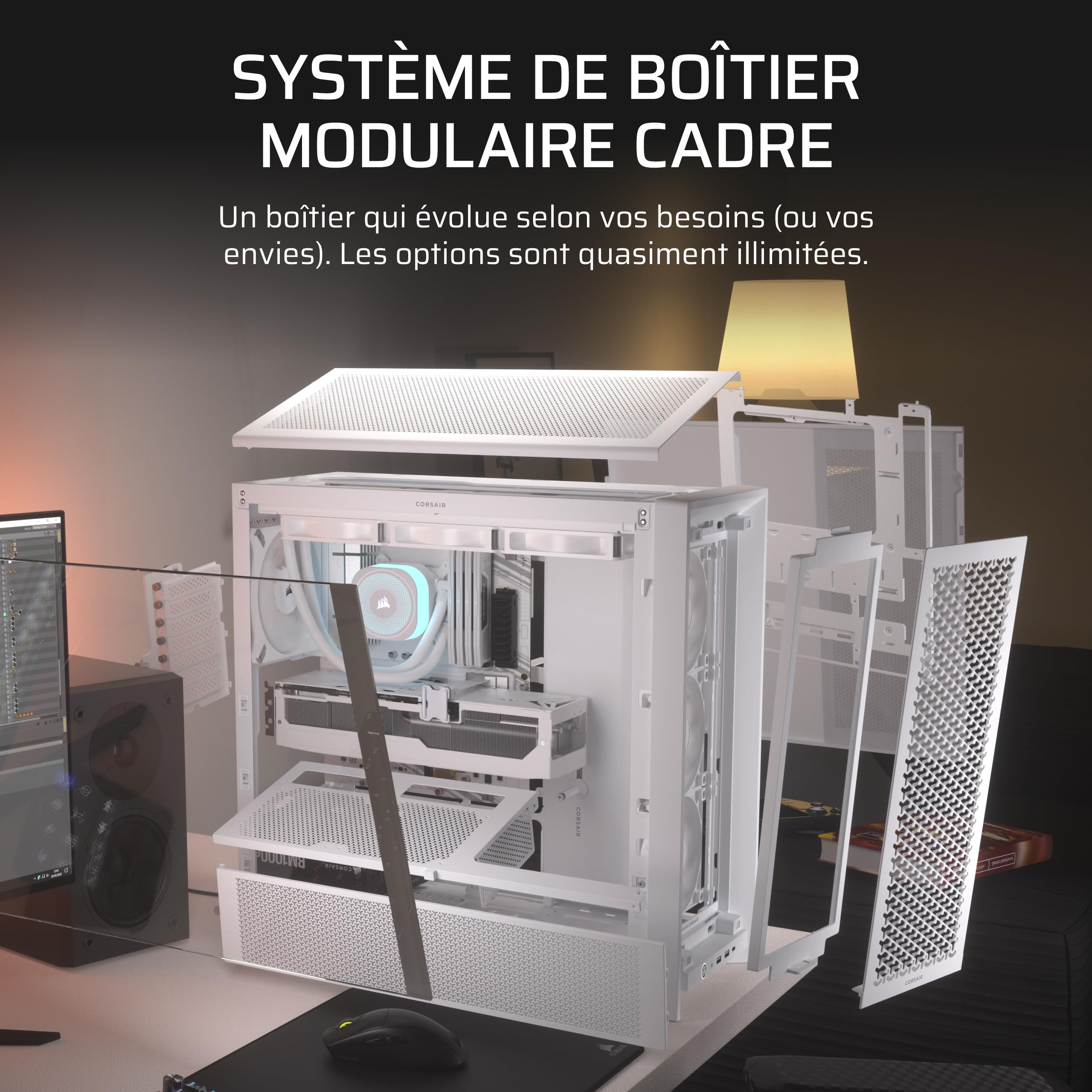 Corsair FRAME 4000D RS Midi Tower Blanc