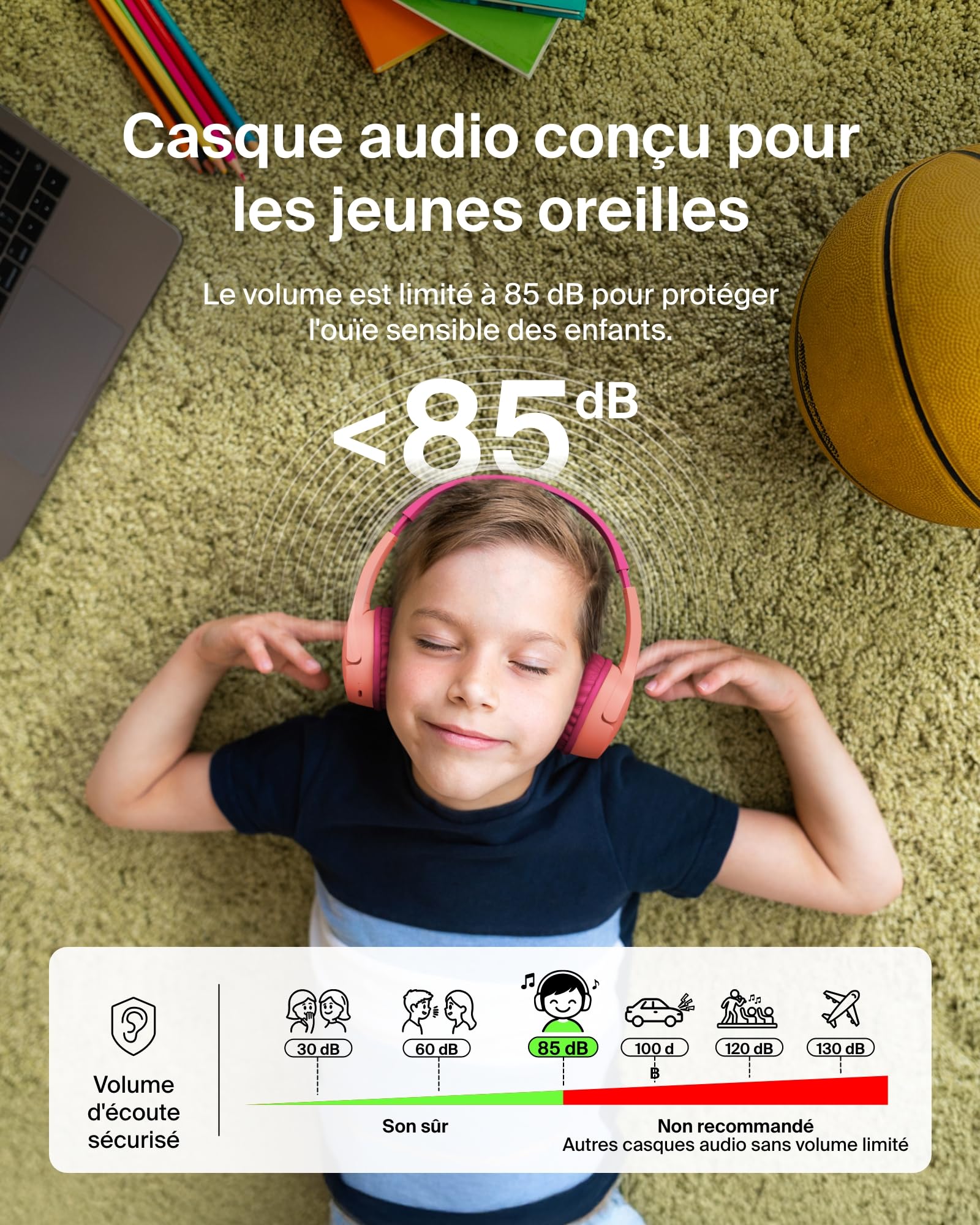 BELKIN Soundform Mini Kids Headphones Pink