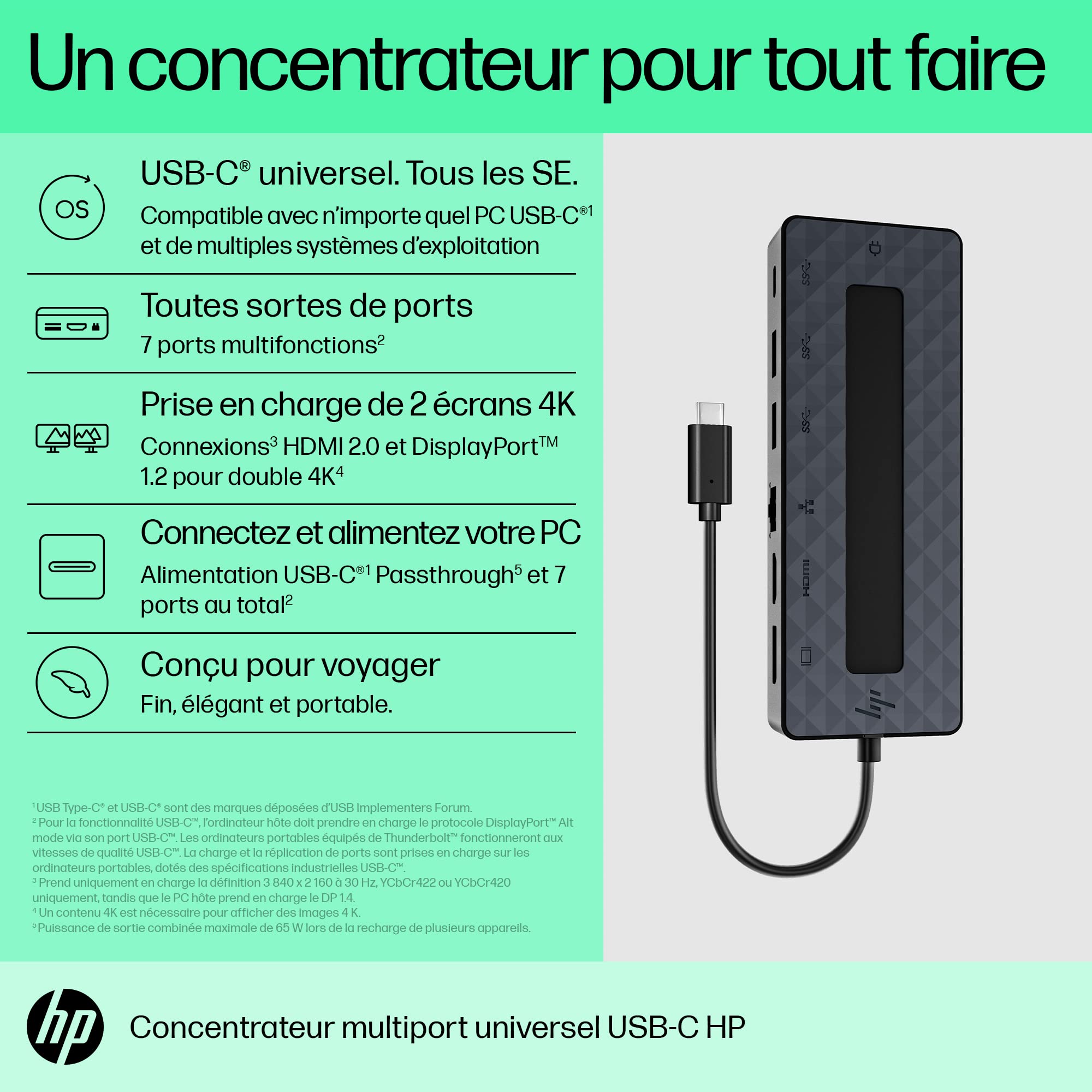 Multiport Hub HP Univ USB-C