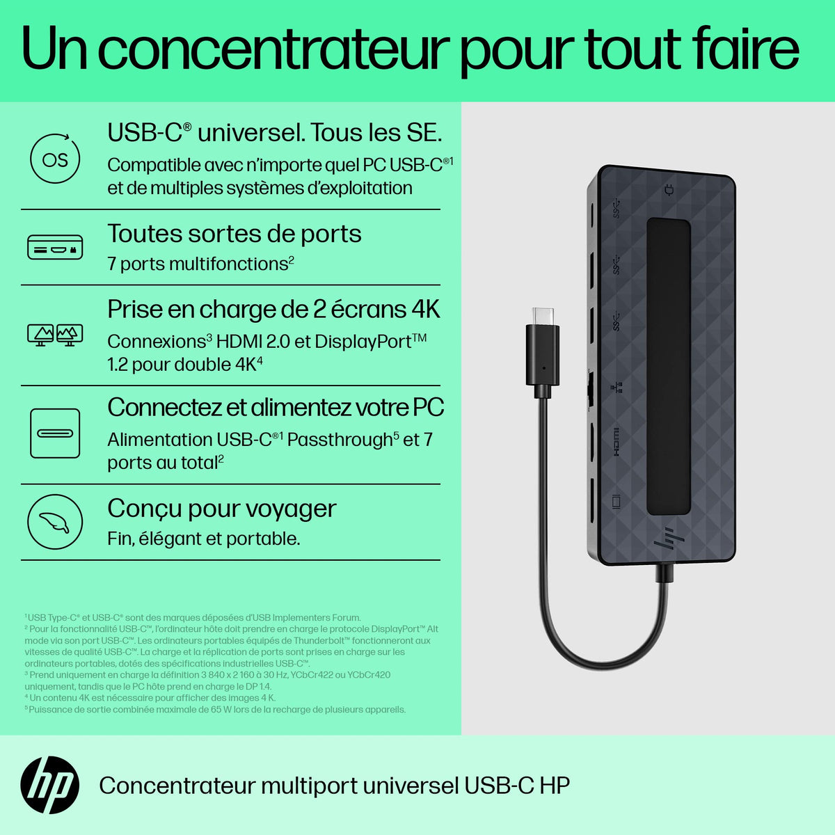 Multiport Hub HP Univ USB-C