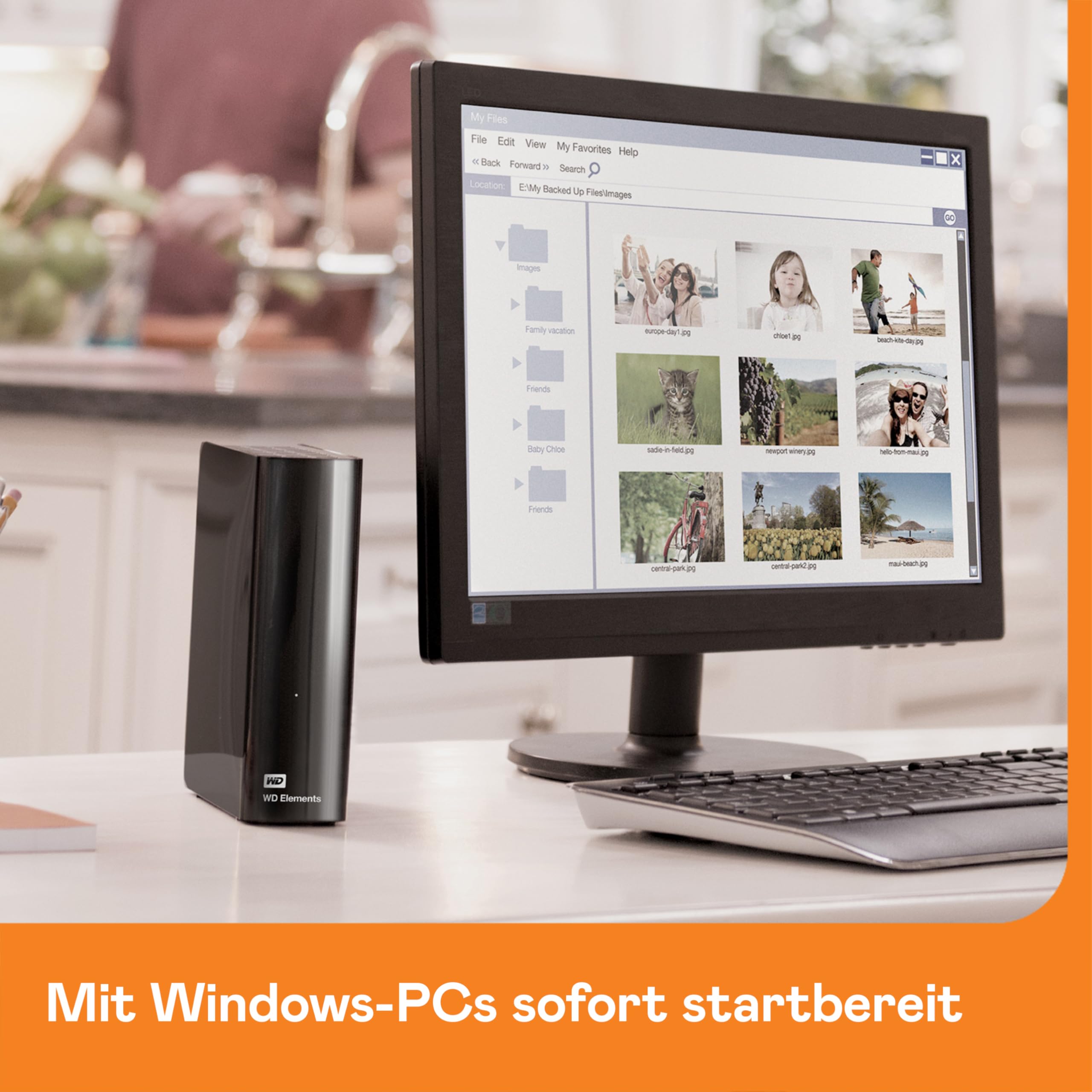 WD Elements Desktop 24To USB 3.0 HDD for plug-and-play storage