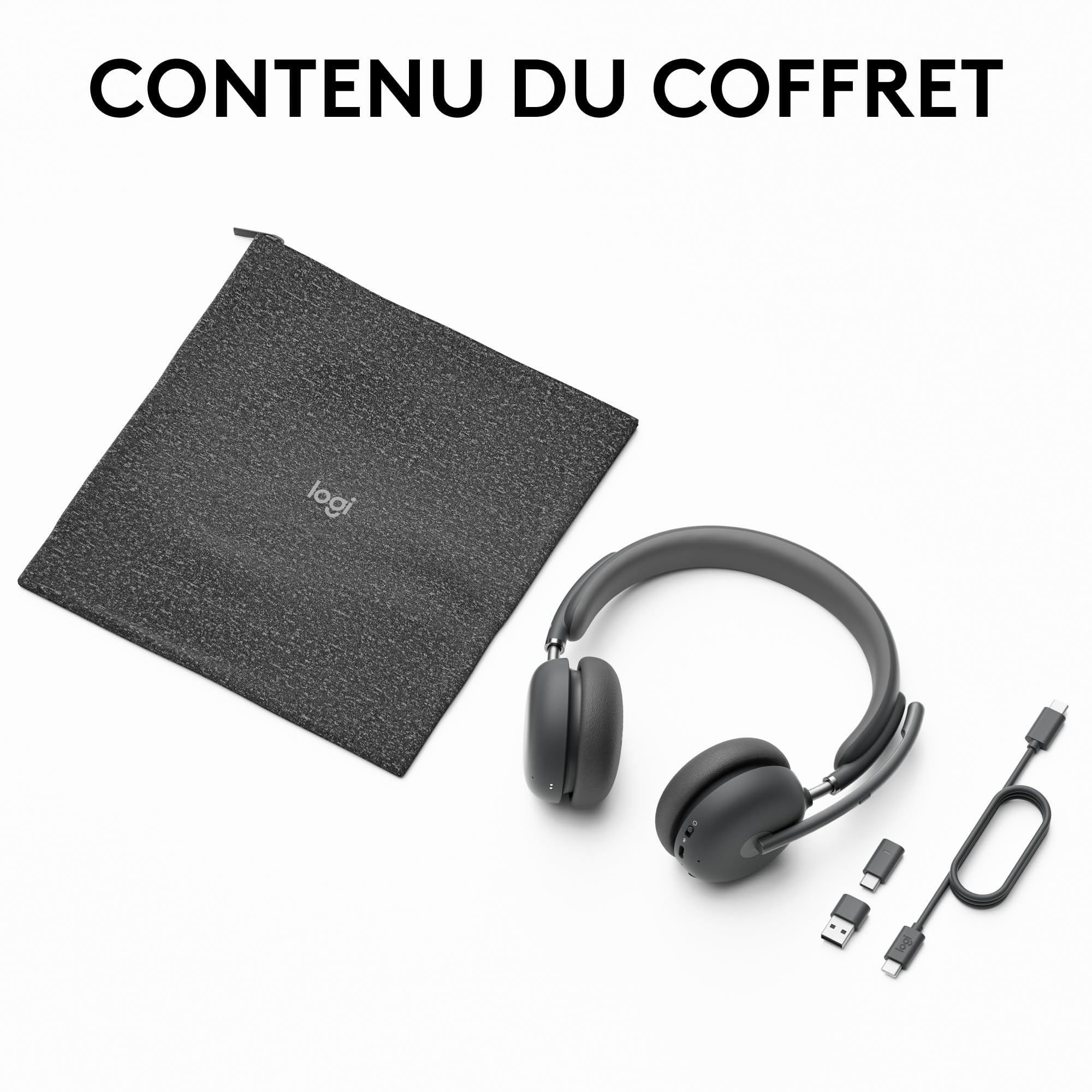 LOGITECH HEADSET - Zone Wireless 2 UC - GRAPHITE TEAMS - 2.4GHZ/BT - EMEA-914 - A00174 A00172 NO STAND