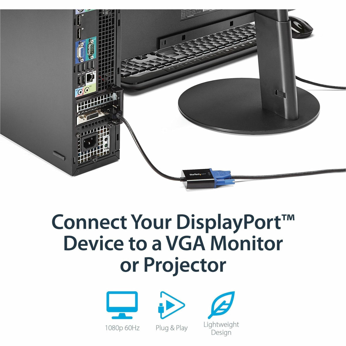 DisplayPort 1.2 to VGA Adapter Converter