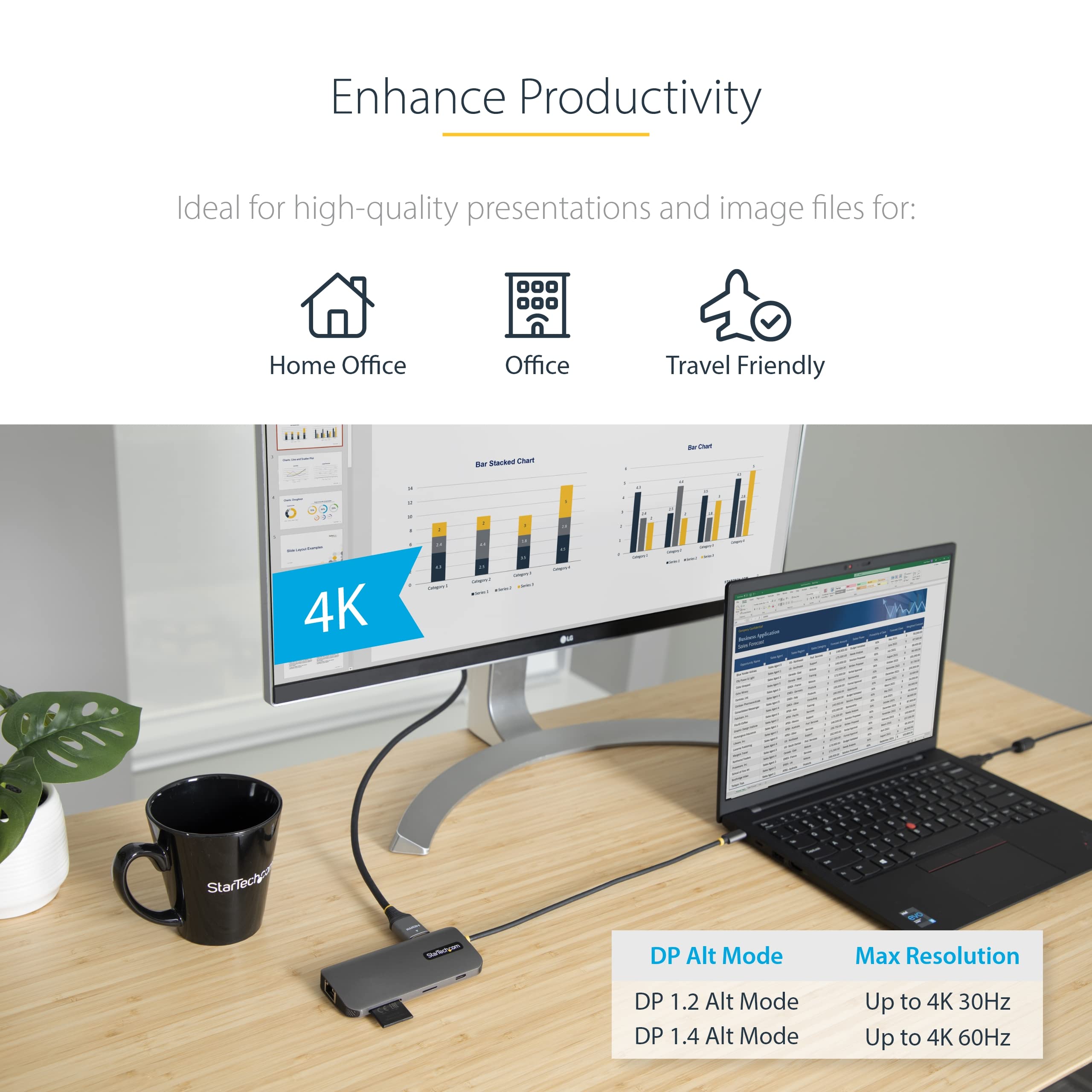 USB C Multiport Adpt 4K 60Hz HDMI PD