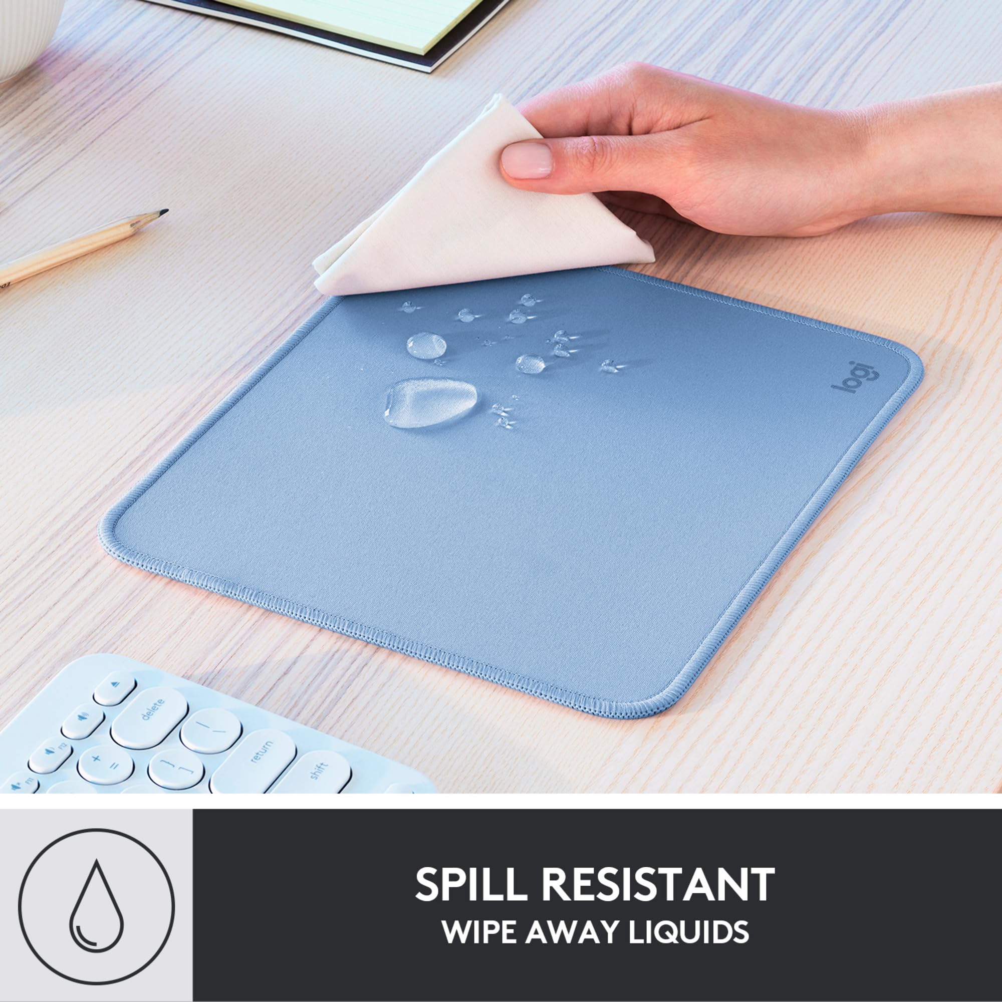 LOGITECH Desk Mat Studio Series Mouse pad blue grey