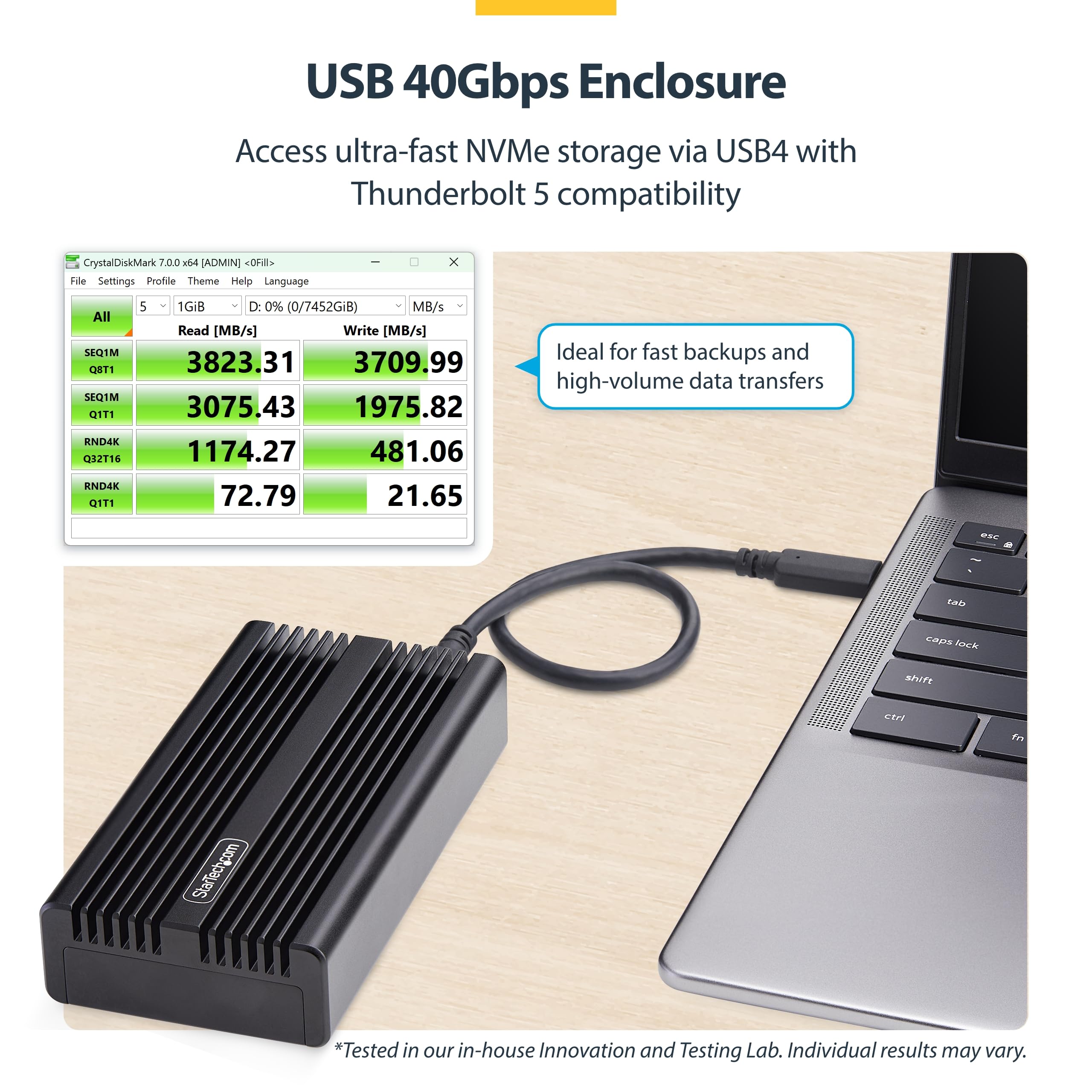 USB4 M.2 NVMe Enclosure SSD Enclosure