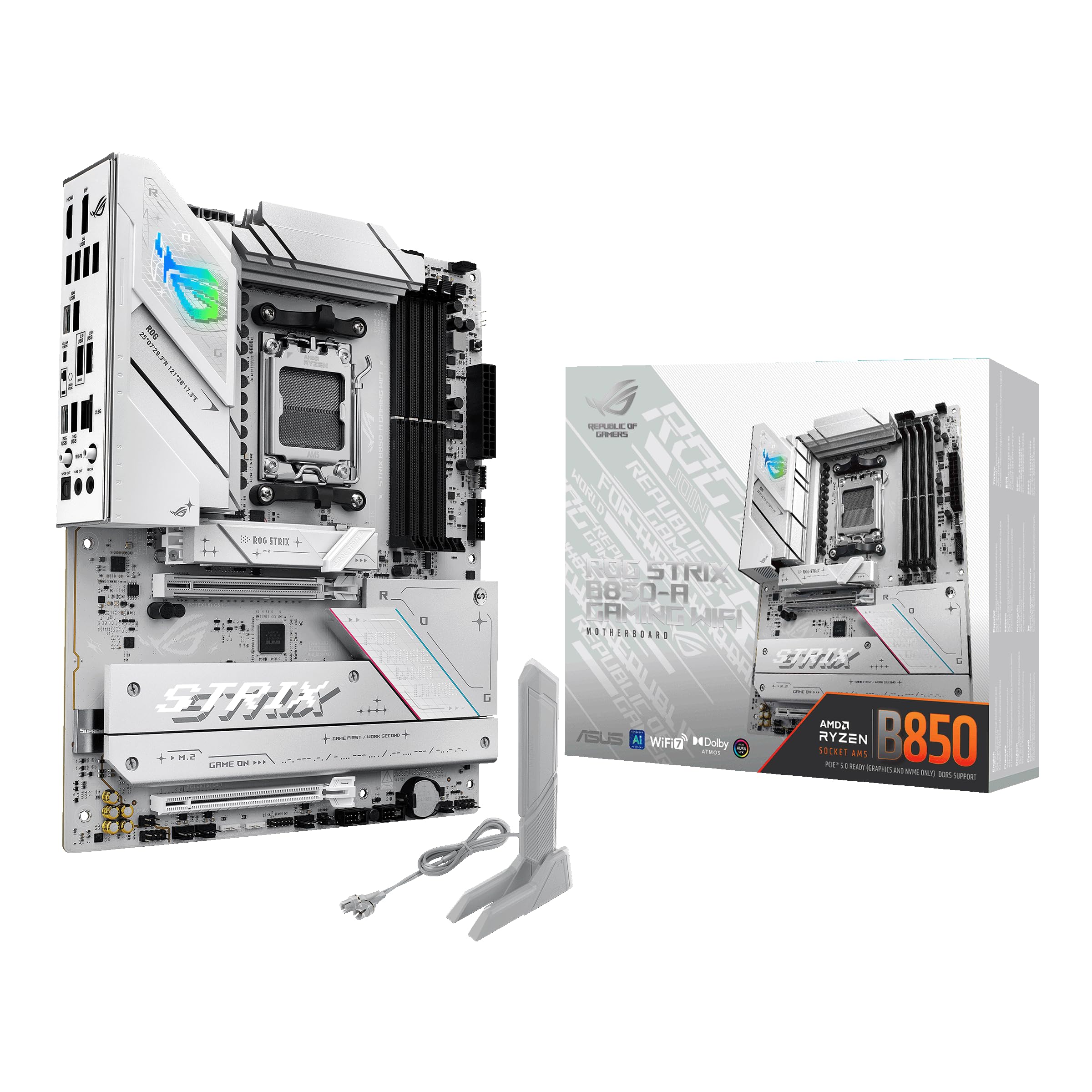 ASUS ROG STRIX B850-A GAMING WIFI AM5 DDR5 ATX MB 1xHDMI 1xDP 4xM.2 2xSATA