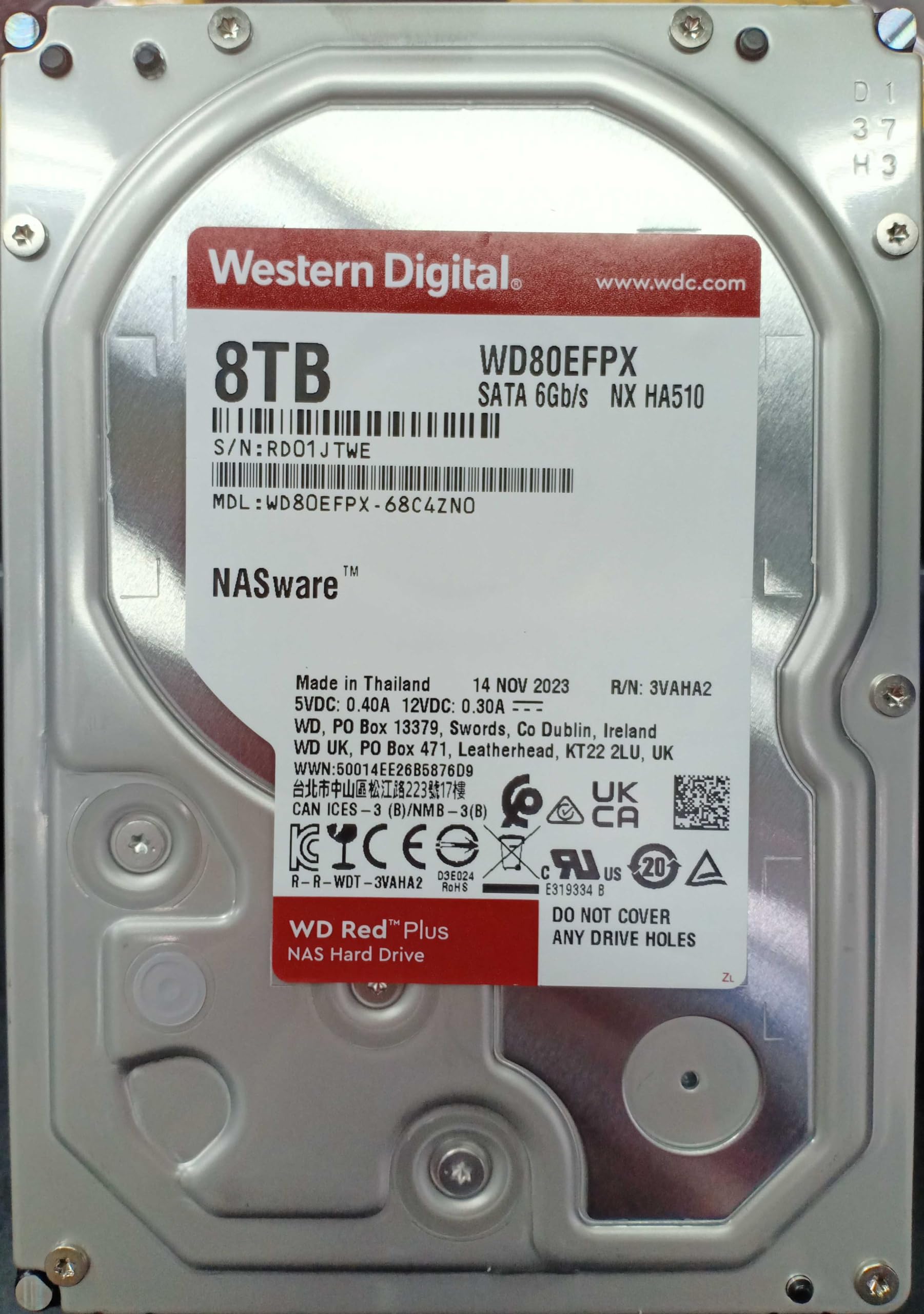 WD Red Plus 8To SATA 6Gb/s HDD Desktop