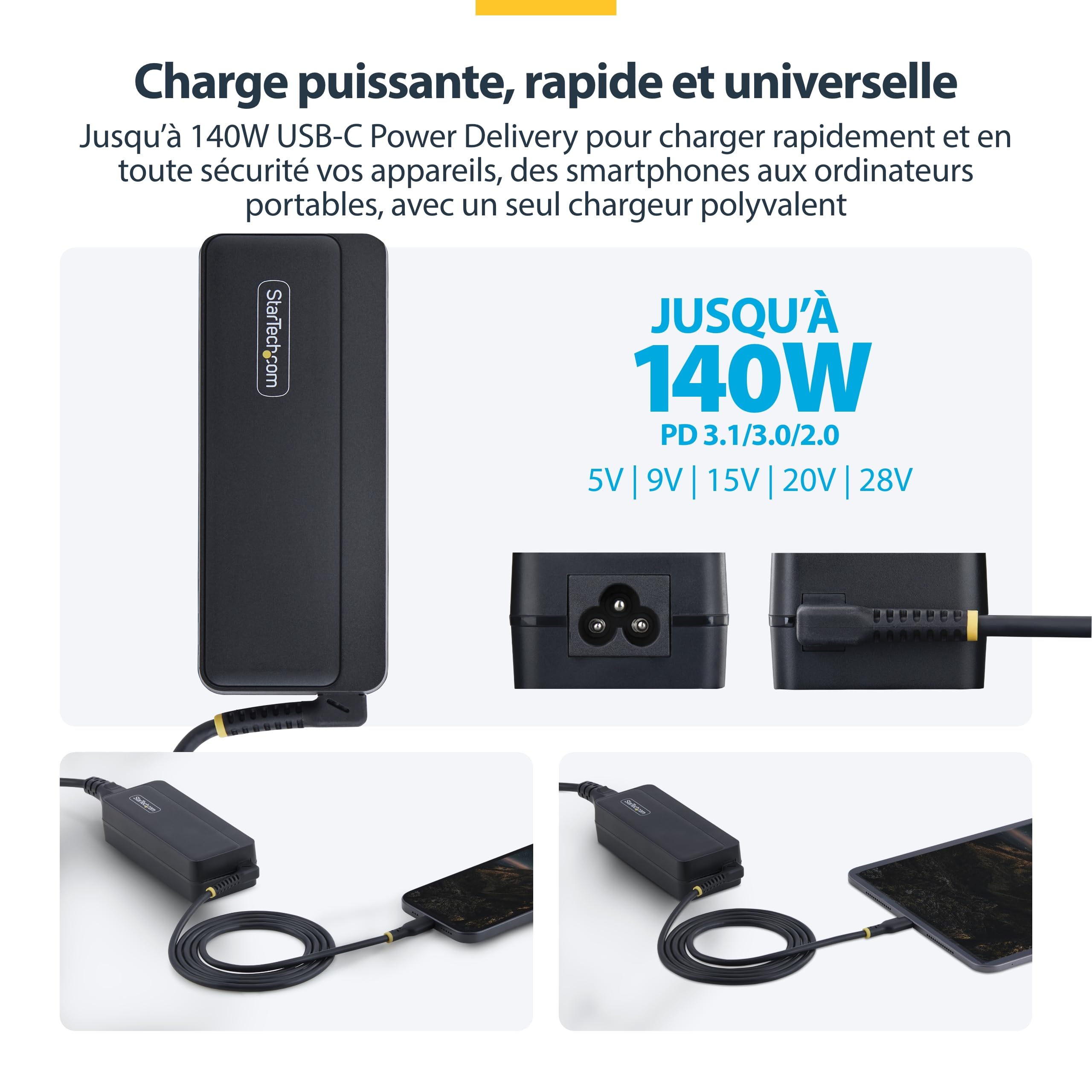 140W USB-C Laptop Charger Adapter Brick
