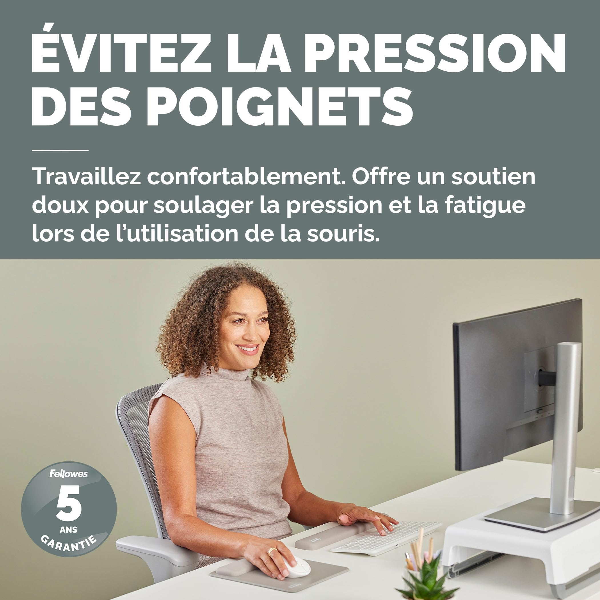 FELLOWES Repose-poignets clavier compact Breyta Sable