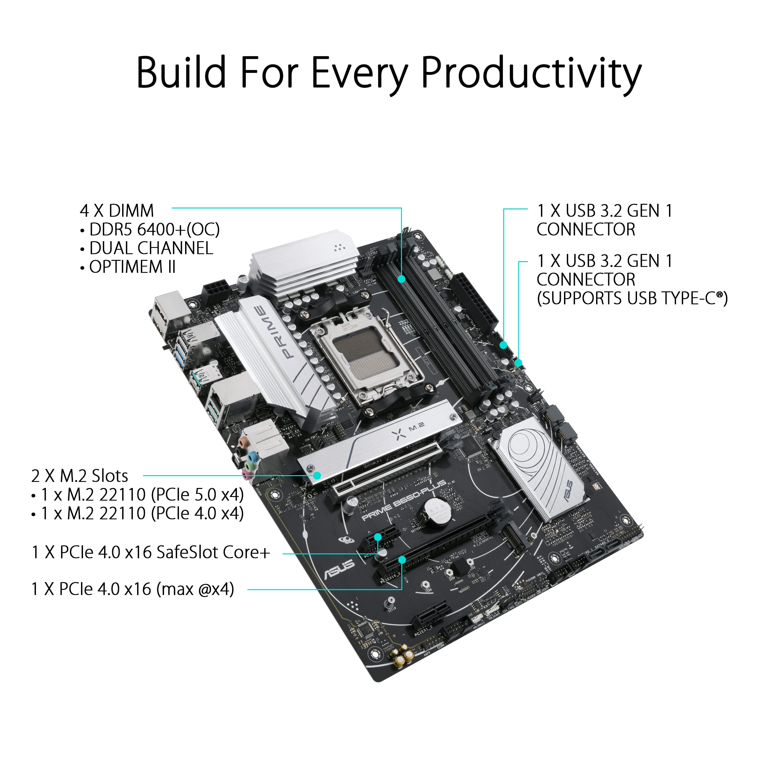 ASUS PRIME B650-PLUS AM5 DDR5 ATX MB