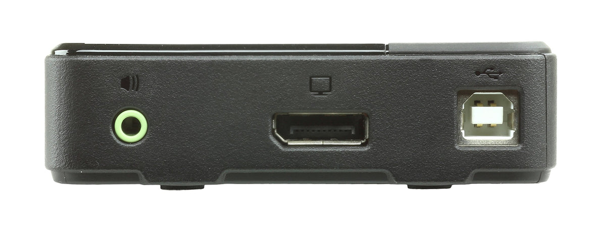 Commutateur KVM DisplayPort/audio USB 2 ports (4K pris en charge et câbles inclus) - 4096 x 2160 pixels - 4K Ultra HD - 2,18 W - Noir