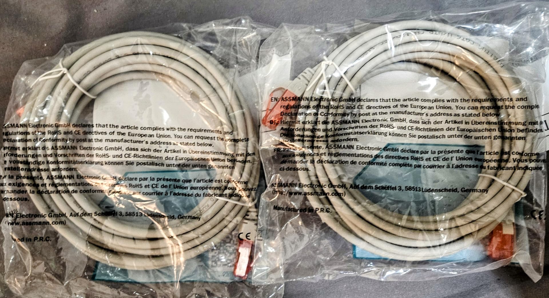 Digitus DK-1617-050 câble de réseau Gris 5 m Cat6 U/UTP (UTP)