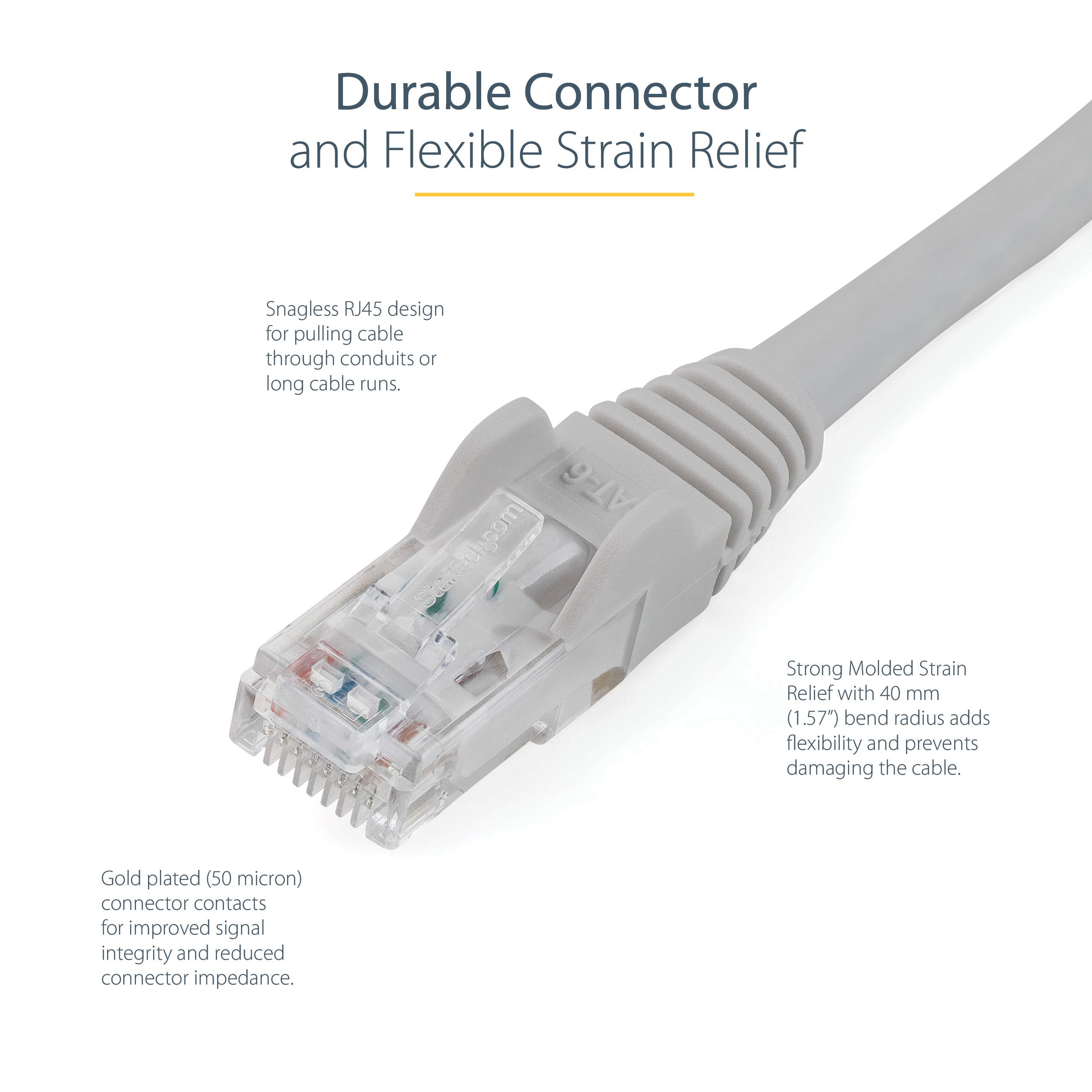 2m Gray Snagless UTP Cat6 Patch Cable