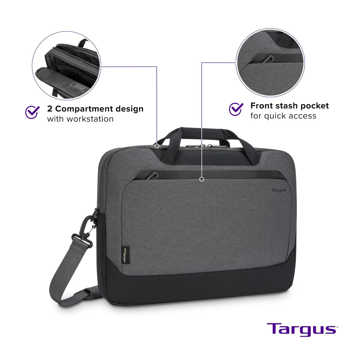 TARGUS CypressEco TopLoad 15.6p Grey