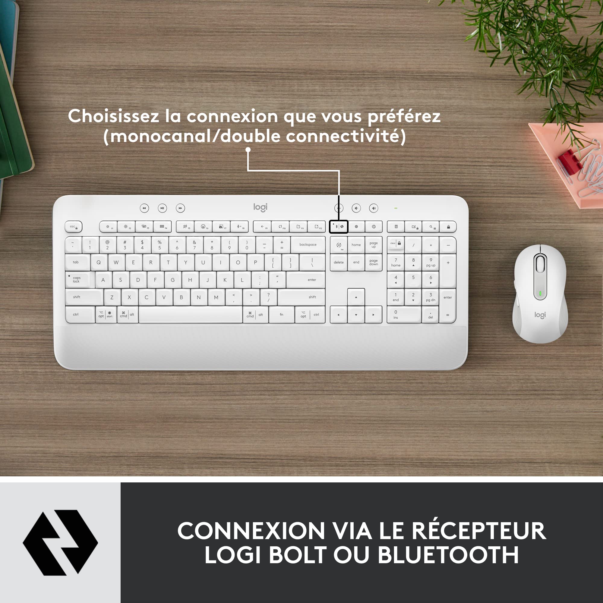 LOGITECH Signature MK650 Combo for Business - OFFWHITE - (FRA) - CENTRAL
