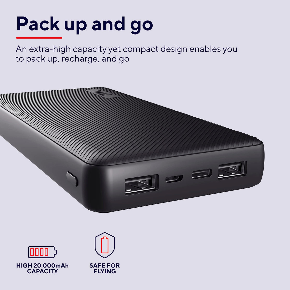 TRUST Powerbank PRIMO 20.000 mAh ECO - Black