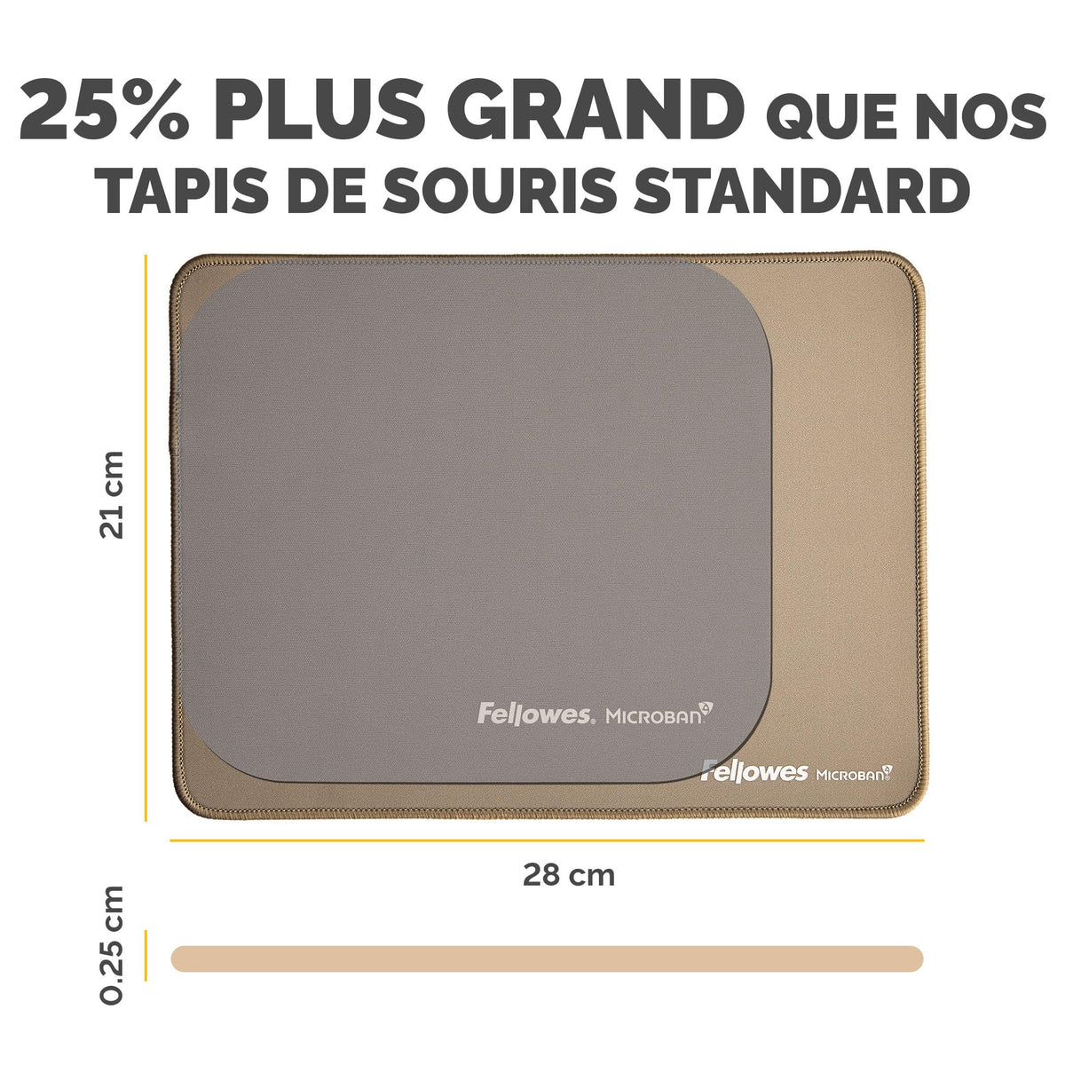 FELLOWES TAPIS DE SOURIS XL SABLE BREYTA