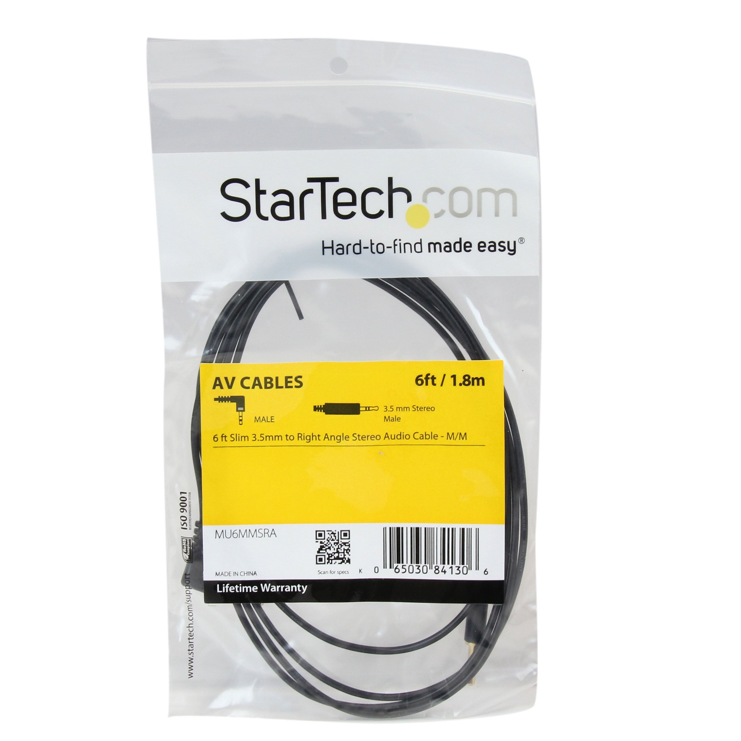 3.5mm to Right Angle Stereo Audio Cable